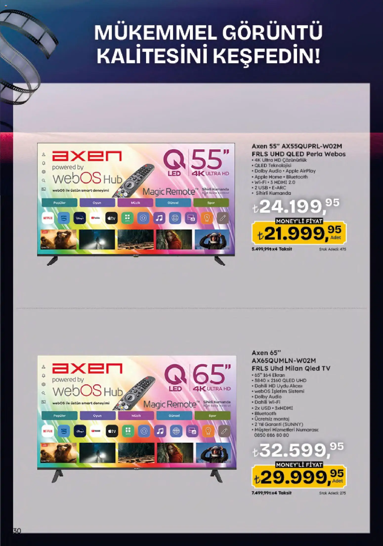 Migros Katalog - 5M Migroskop Dijital - 09 Temmuz 2026 tarihinden itibaren geçerlidir | Sayfa: 148 | Ürünler: TV, Uydu, USB