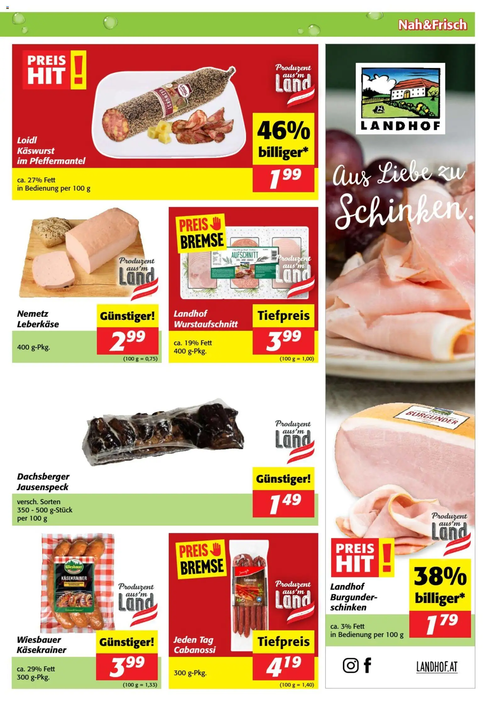 Nah und Frisch Flugblatt gültig ab 17.06.2026 | Seite: 3 | Produkte: Schinken