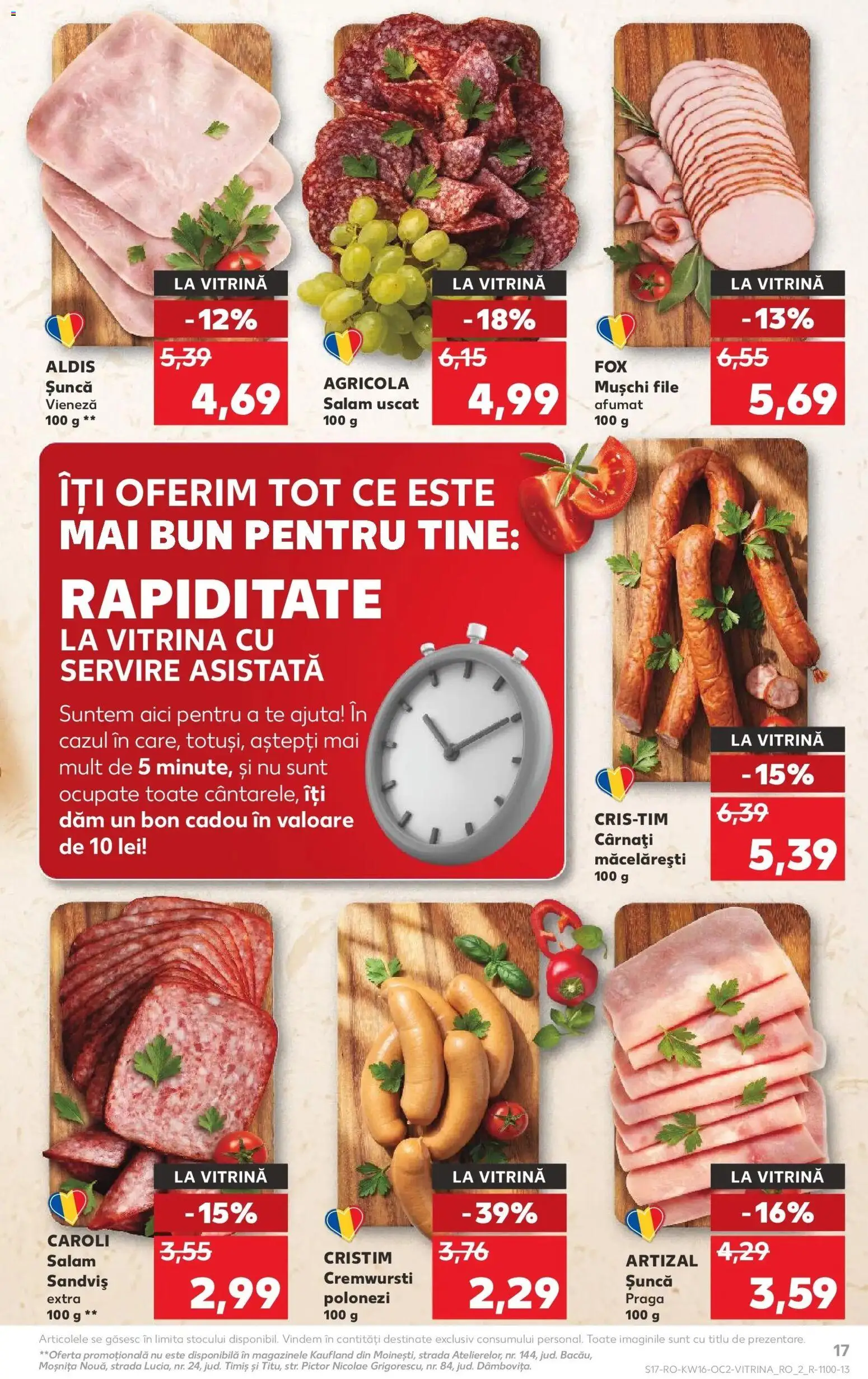 Noul catalog Kaufland – valabil de la 15.04.2026 | Pagină: 17 | Produse: Bahçe aydınlatması, Vitrină, Șuncă, Cârnați