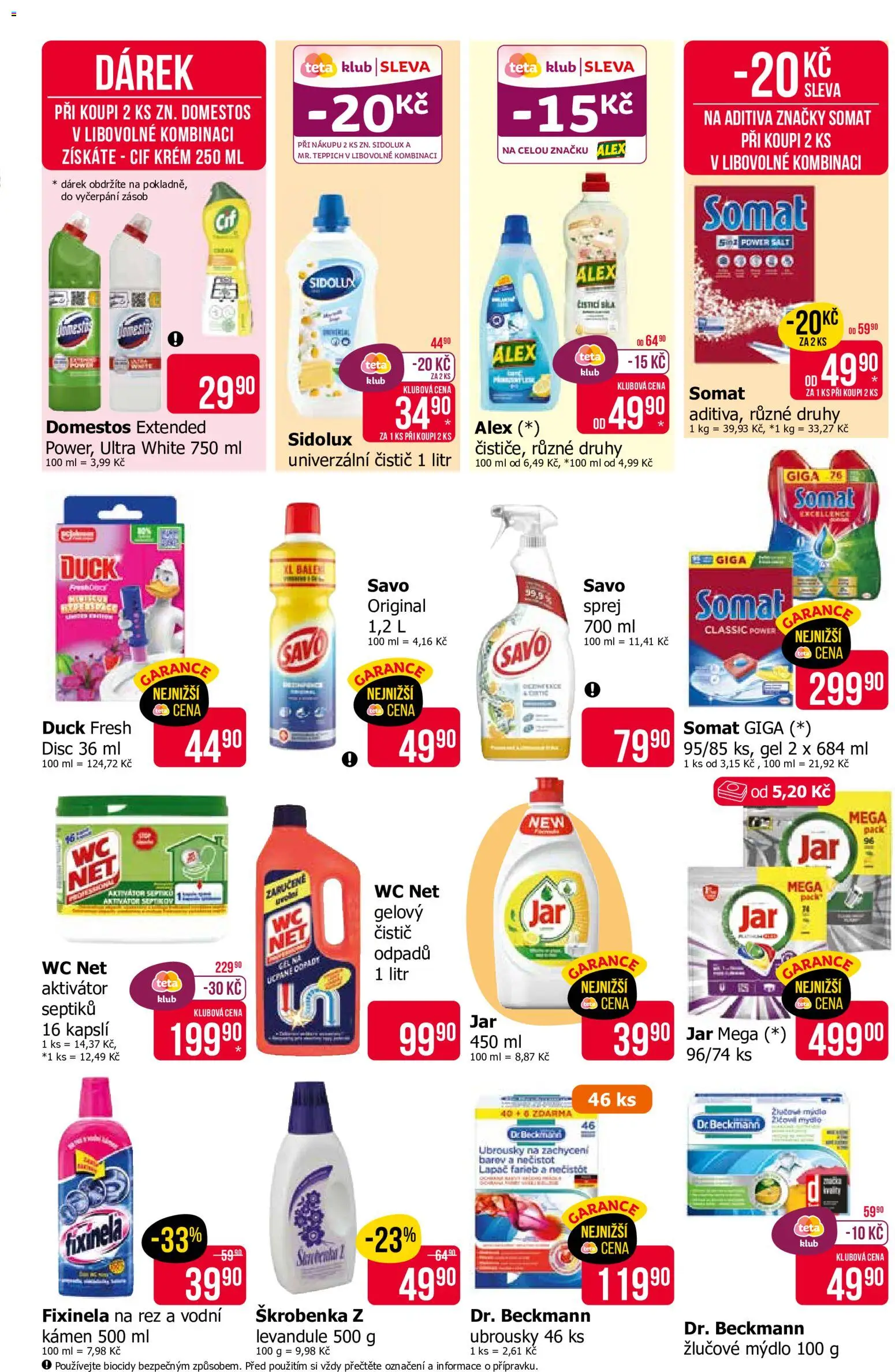 TETA Drogerie leták od 02.07.2026 | Strana: 13 | Produkty: Krém, Ubrousky, Somat, Jar
