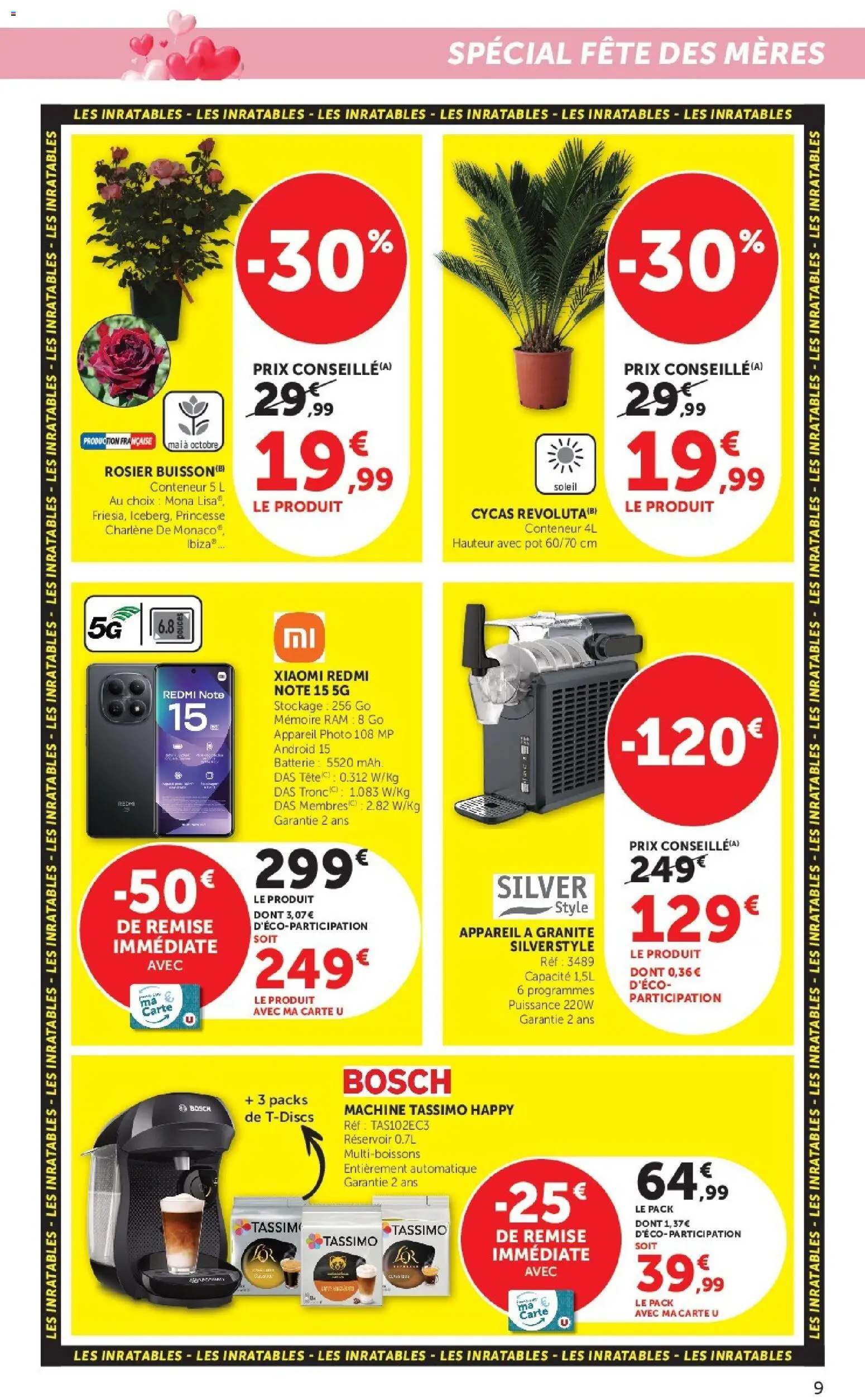 {H1} | Page: 9 | Produits: Tassimo, Rosier, Batterie, Mémoire RAM
