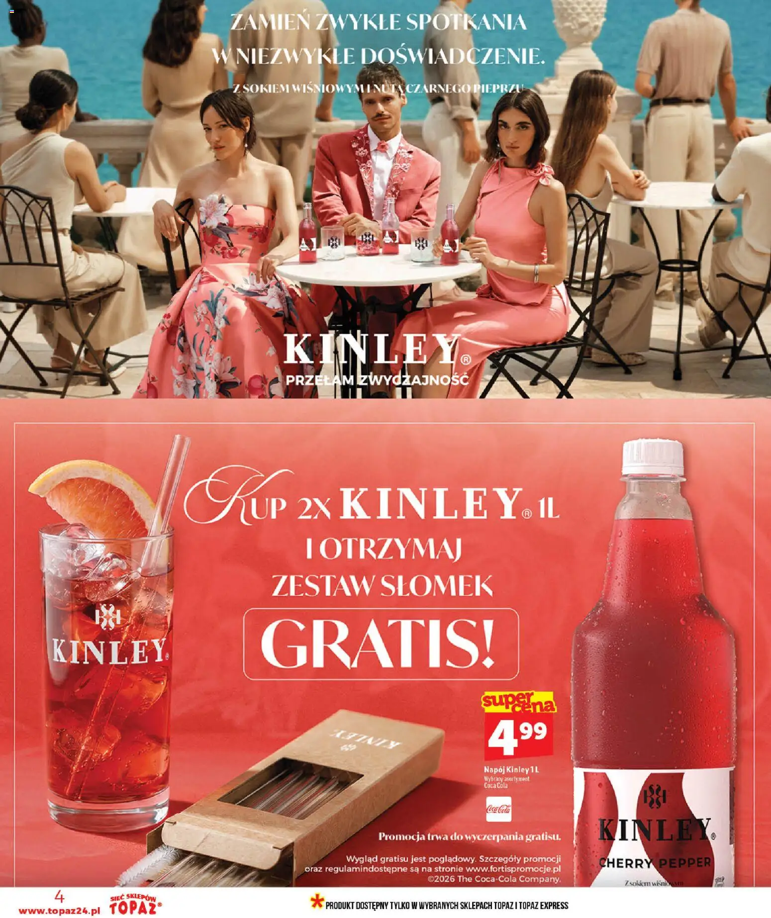 Topaz gazetka od 16.07.2026 | Strona: 4 | Produkty: Coca cola