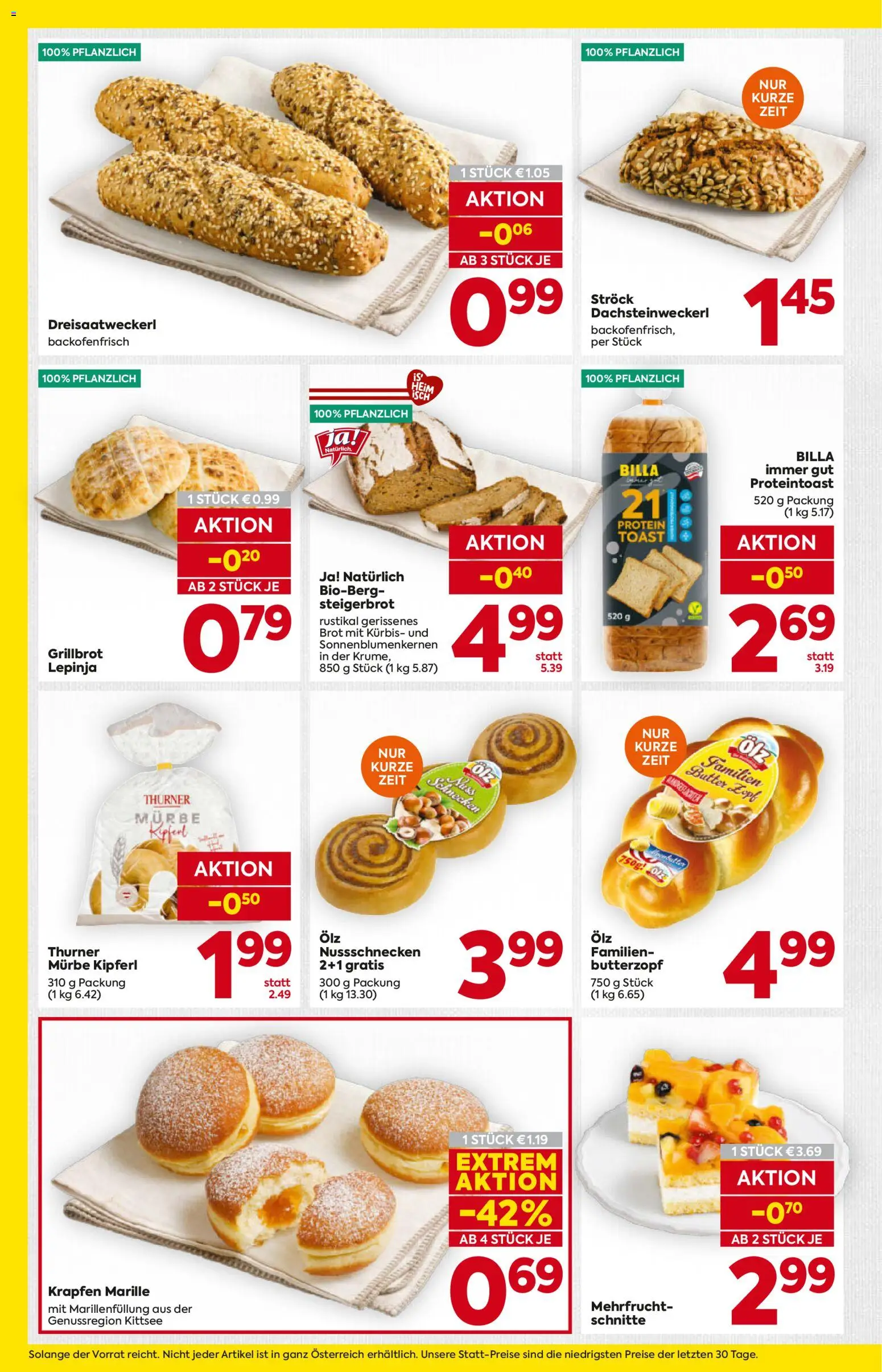 Billa Flugblatt - Oberösterreich gültig ab 21.05.2026 | Seite: 10 | Produkte: Kürbis, Butter, Brot