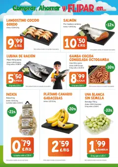 Vista previa AhorraMas folleto válido desde el 29/10/2026 | Página: 2 | Productos: Salmón, Patatas, Caja, Gamba