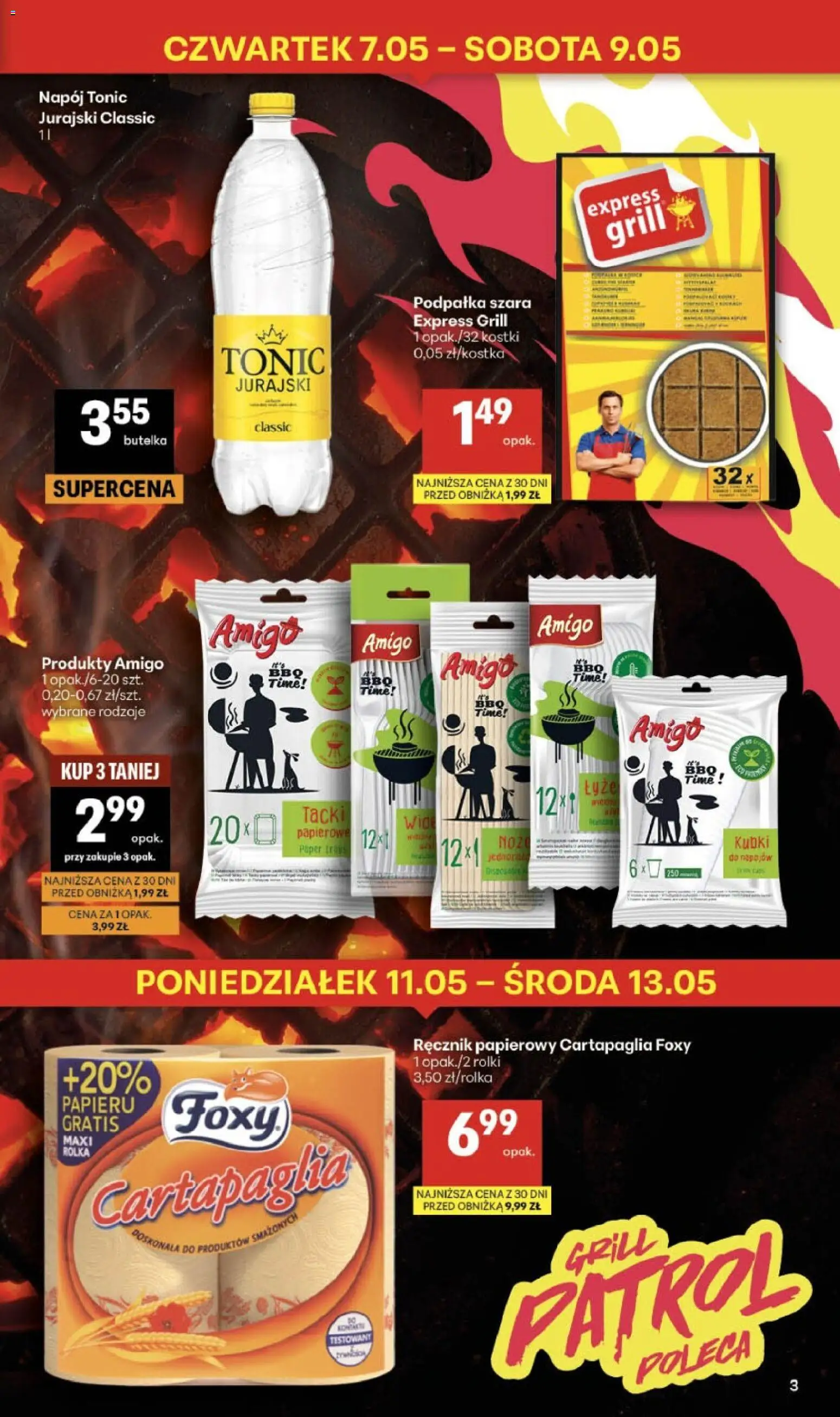 Delikatesy Centrum gazetka od 07.05.2026 | Strona: 3 | Produkty: Rolki, Grill, Ręcznik papierowy