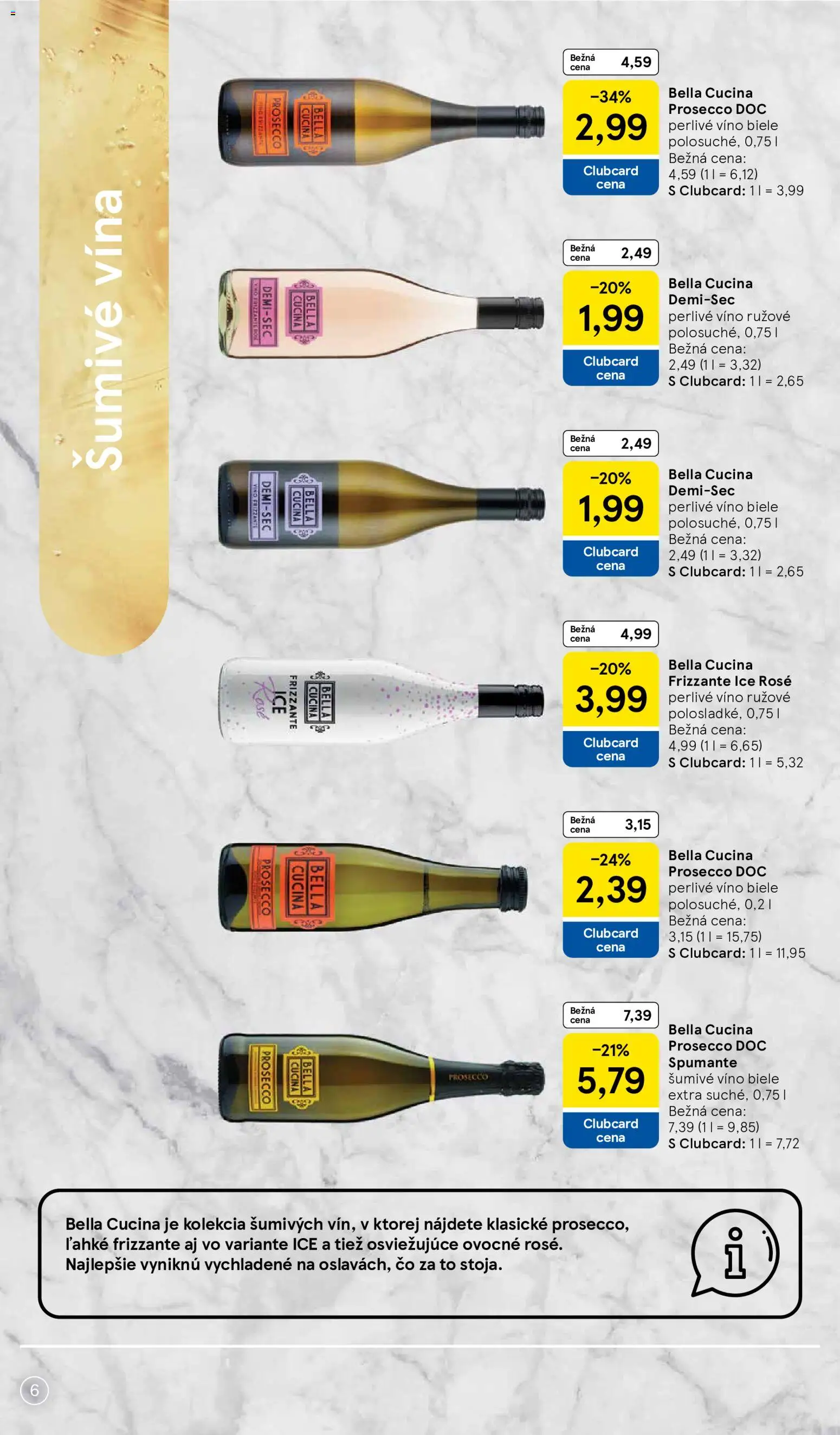 Nové Tesco akcie – leták je platný od 05.10.2026 | Strana: 6 | Produkty: Víno, Prosecco, Perlivé víno, Šumivé víno