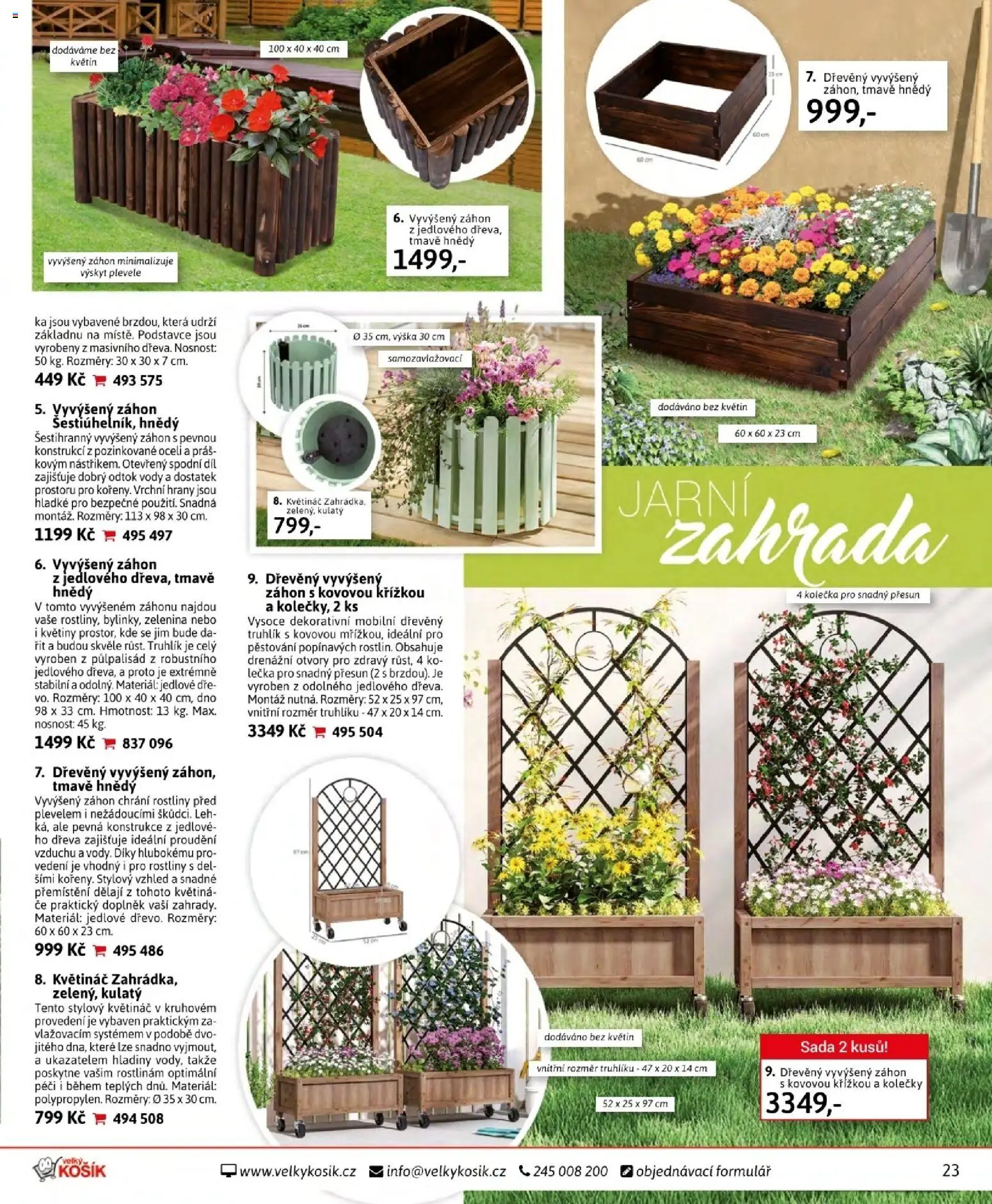 Velký Košík katalog květen 2026 od 01.05.2026 | Strana: 23 | Produkty: Truhlík, Zahrada, Zelenina, Květináč