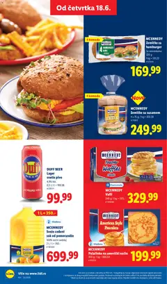 MCENNEDY Zemičke za hamburger, Sa semenkama, 320 g, 1 kg = 531.22, # 123440 - pregled Lidl kataloga - važi od 18.06.2026 | Strana: 58