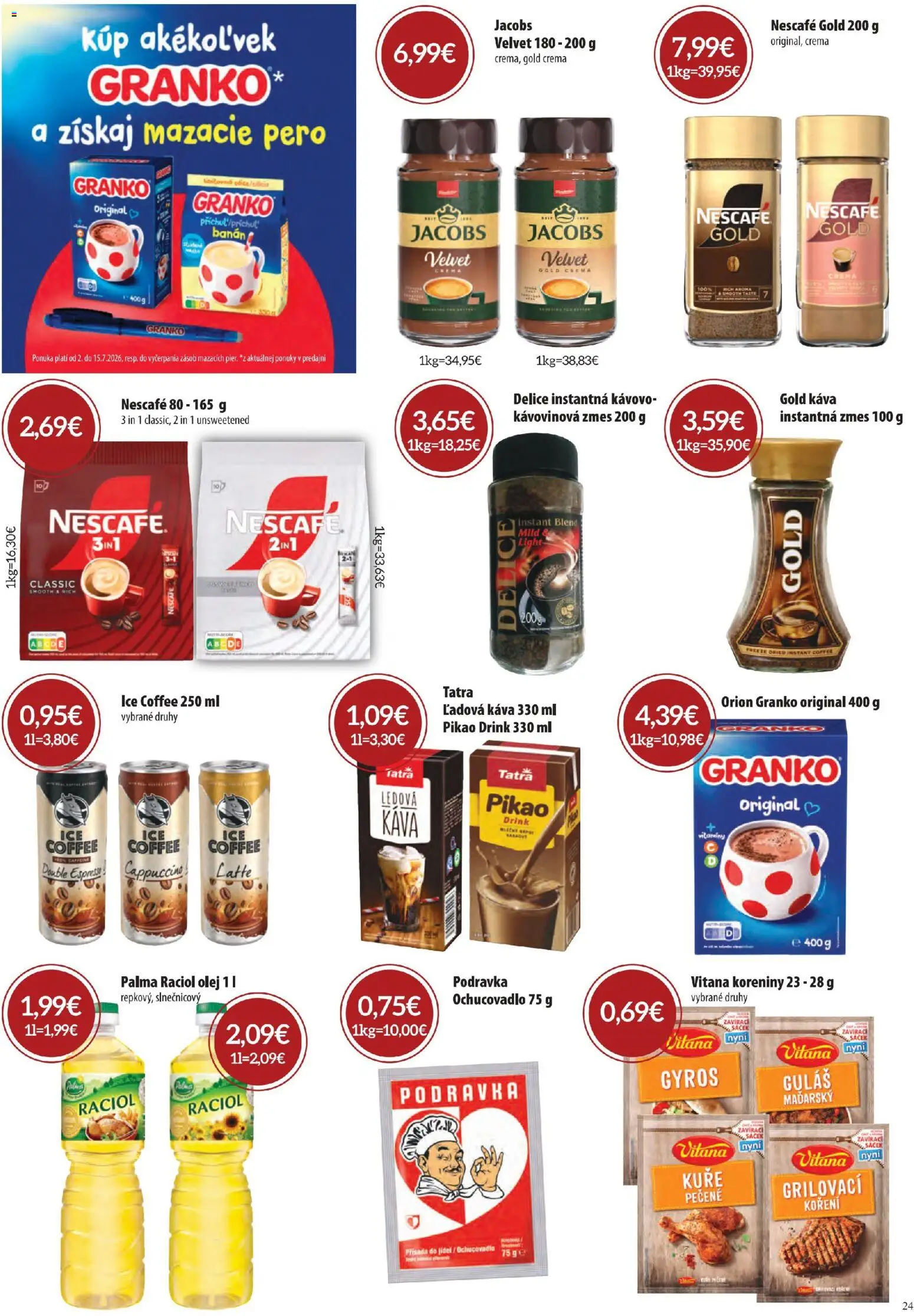 Nové CBA Komfos akcie – leták je platný od 02.07.2026 | Strana: 24
