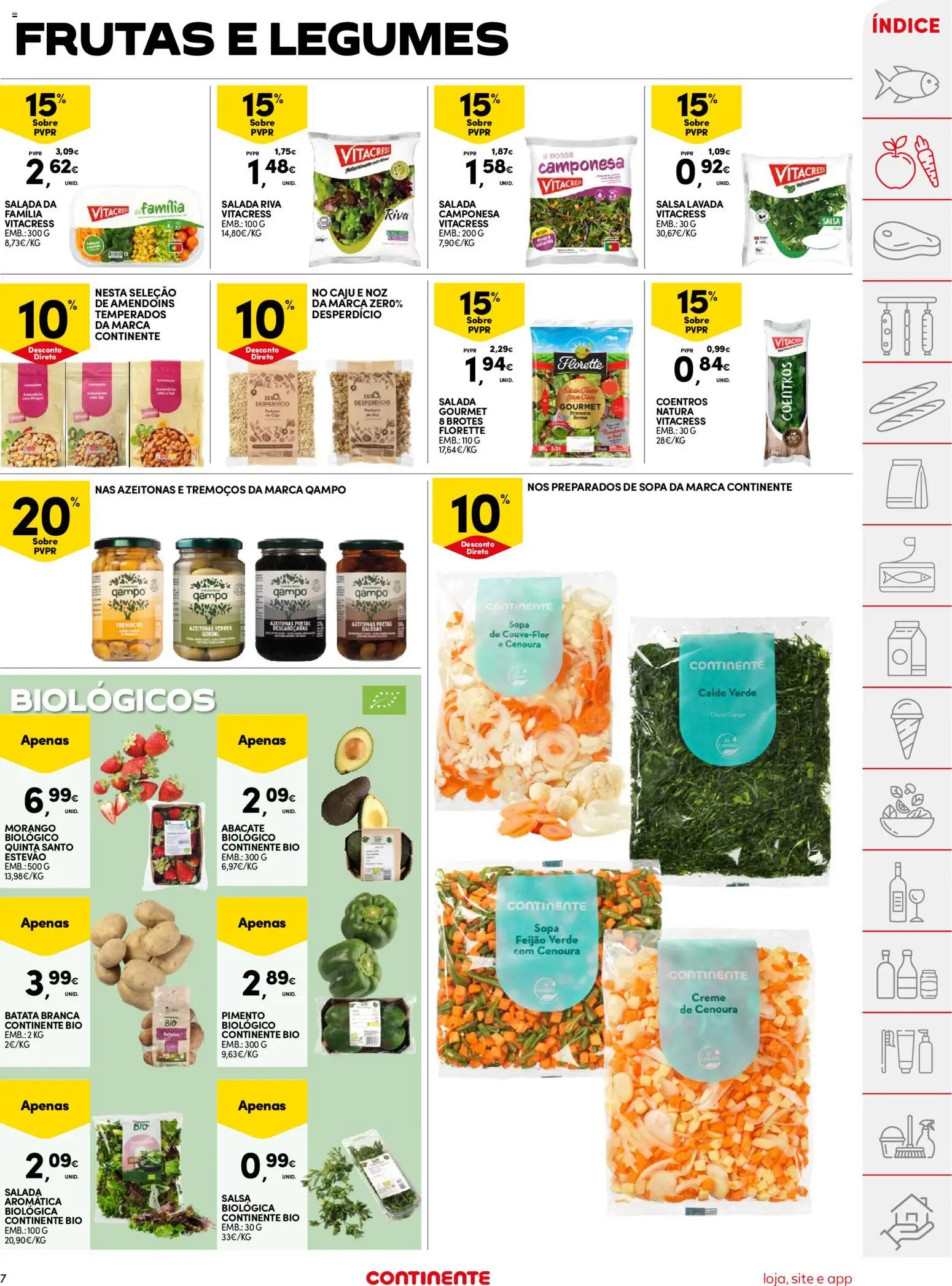 Continente folheto │ válido de 05.05.2026 | Página: 7 | Produtos: Couve-flor, Batata, Sopa, Salada