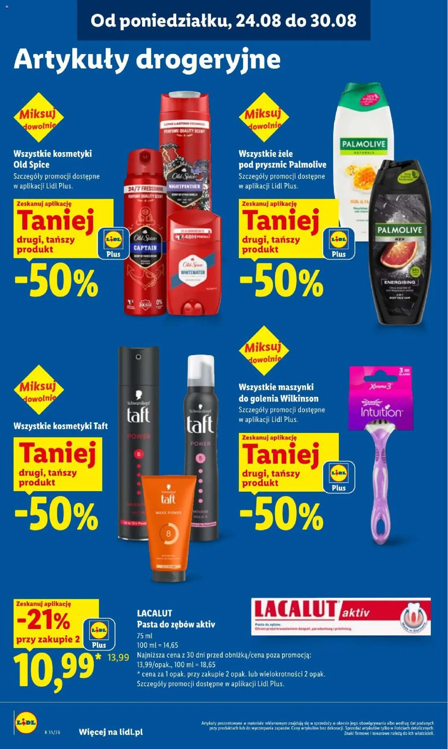 Lidl gazetka od 24.08.2026 | Strona: 90 | Produkty: Kosmetyki, Prysznic, Pasta, Pasta do zębów