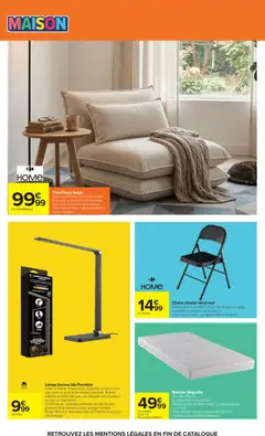 Carrefour - Prévisualisation de Matelas Magnolia, Dim : 90 x 190 cm. En polyuréthane et polyester Mousse confort de haute qualité. 2 plateaux piqués. Livré roulé Existe aussi le matelas magnolia 140 x 190 cm: voir prix et disponibilité en magasin. valide à partir de 11/08/2026 | Page: 61 | Produits: Smartphone, Chauffeuse, Éclairage, Magnolia