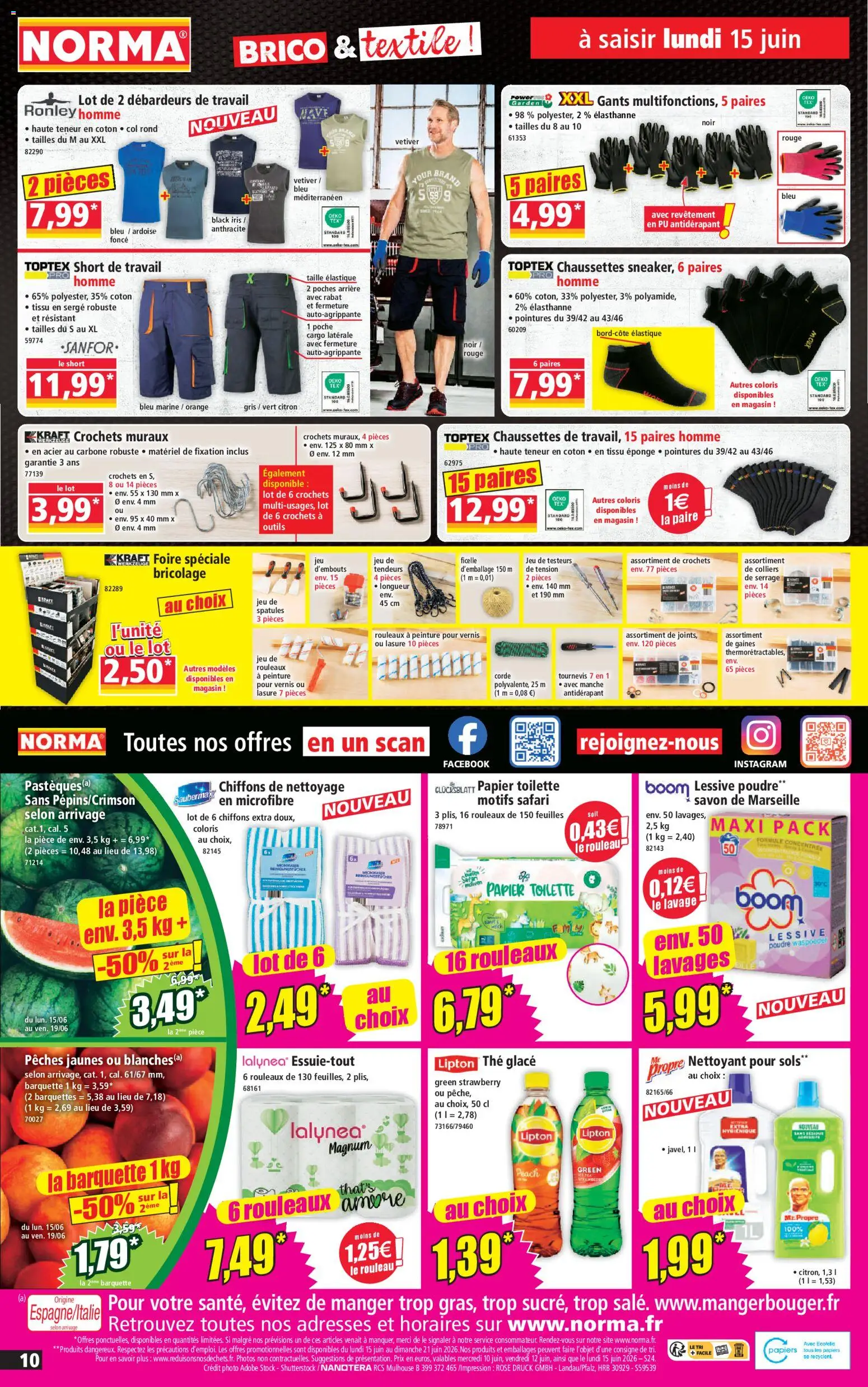 {H1} | Page: 10 | Produits: Coton, Savon, Rouleau, Thé glacé