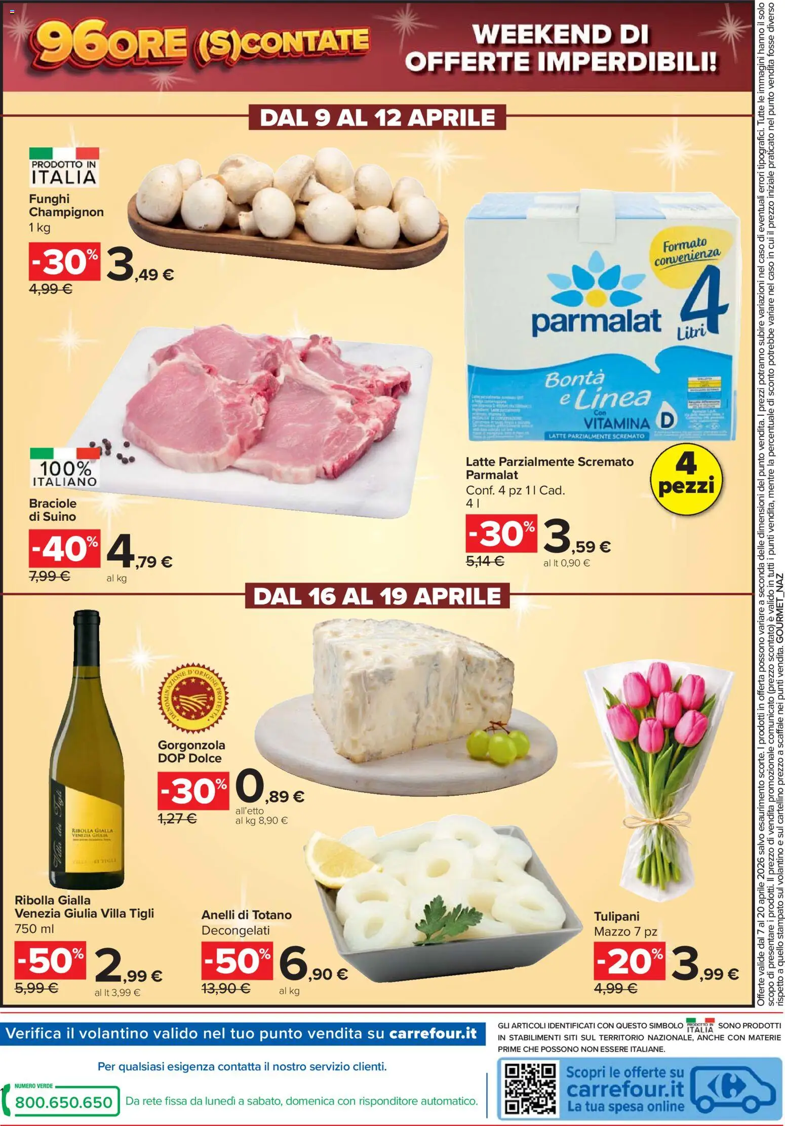 Volantino Carrefour del 07.04.2026 | Pagina: 20 | Prodotti: Suino, Latte, Scaffale, Gorgonzola