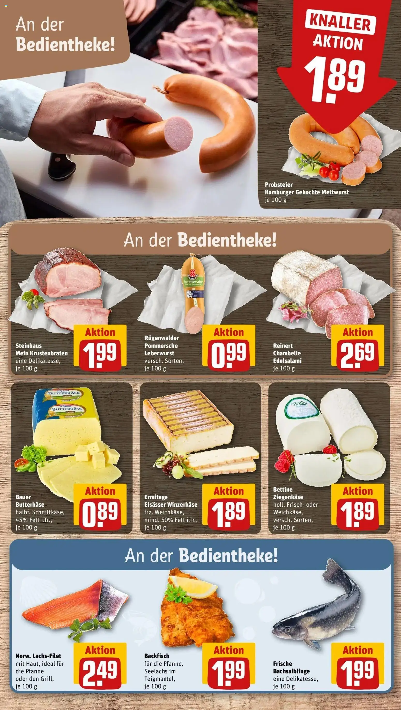 REWE Prospekt ab 03.08.2026 zum Blättern » Angebote | Seite: 9 | Produkte: Ziegenkäse, Krustenbraten