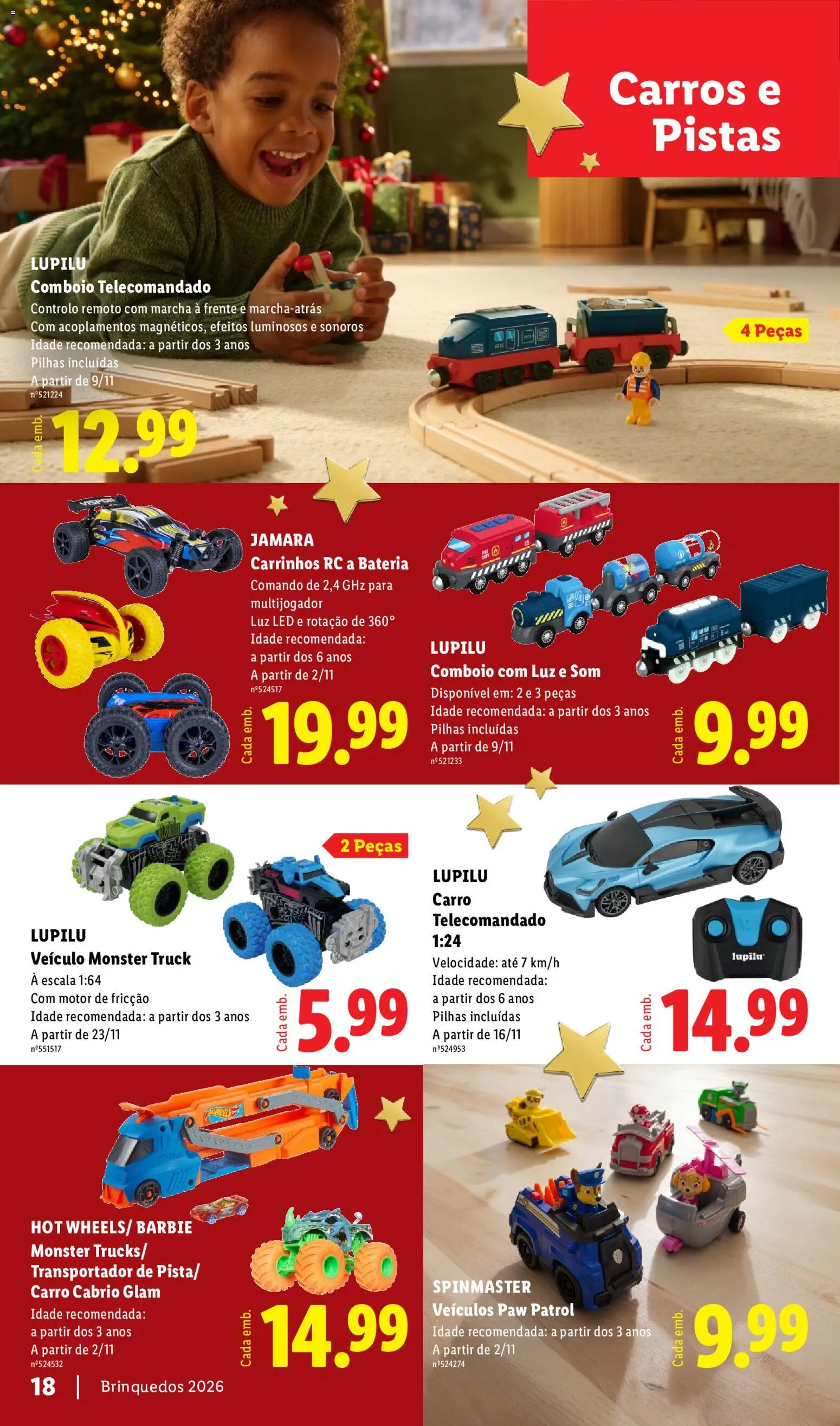 Lidl Folheto Especial Brinquedos │ válido de 26/10/2026 | Página: 18 | Produtos: Luz LED, Pilhas, Bateria, Brinquedos