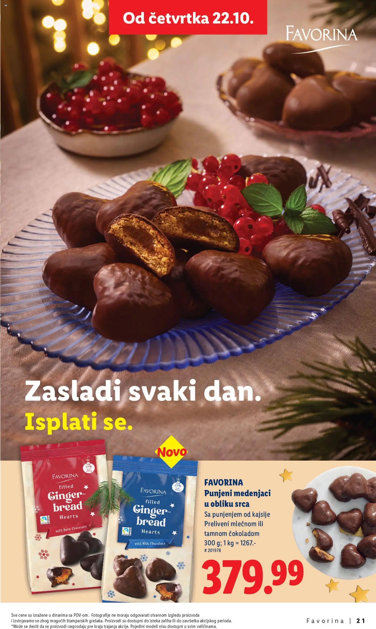 Lidl katalog - važi od 22.10.2026 | Strana: 21 | Proizvode: Medenjaci, Kajsije