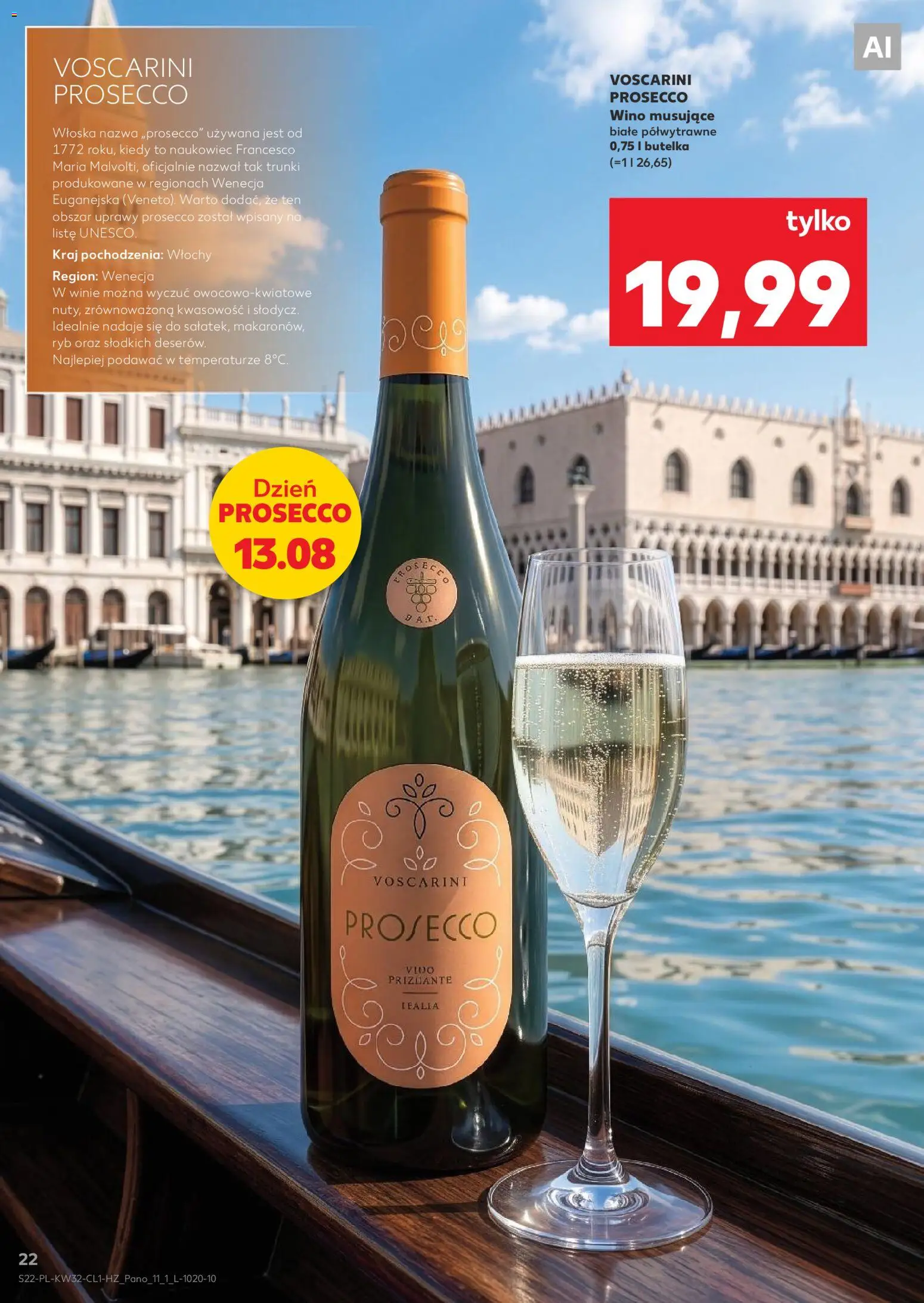 Kaufland Polsko leták - Barek od 06.08.2026 | Strana: 22 | Produkty: Prosecco