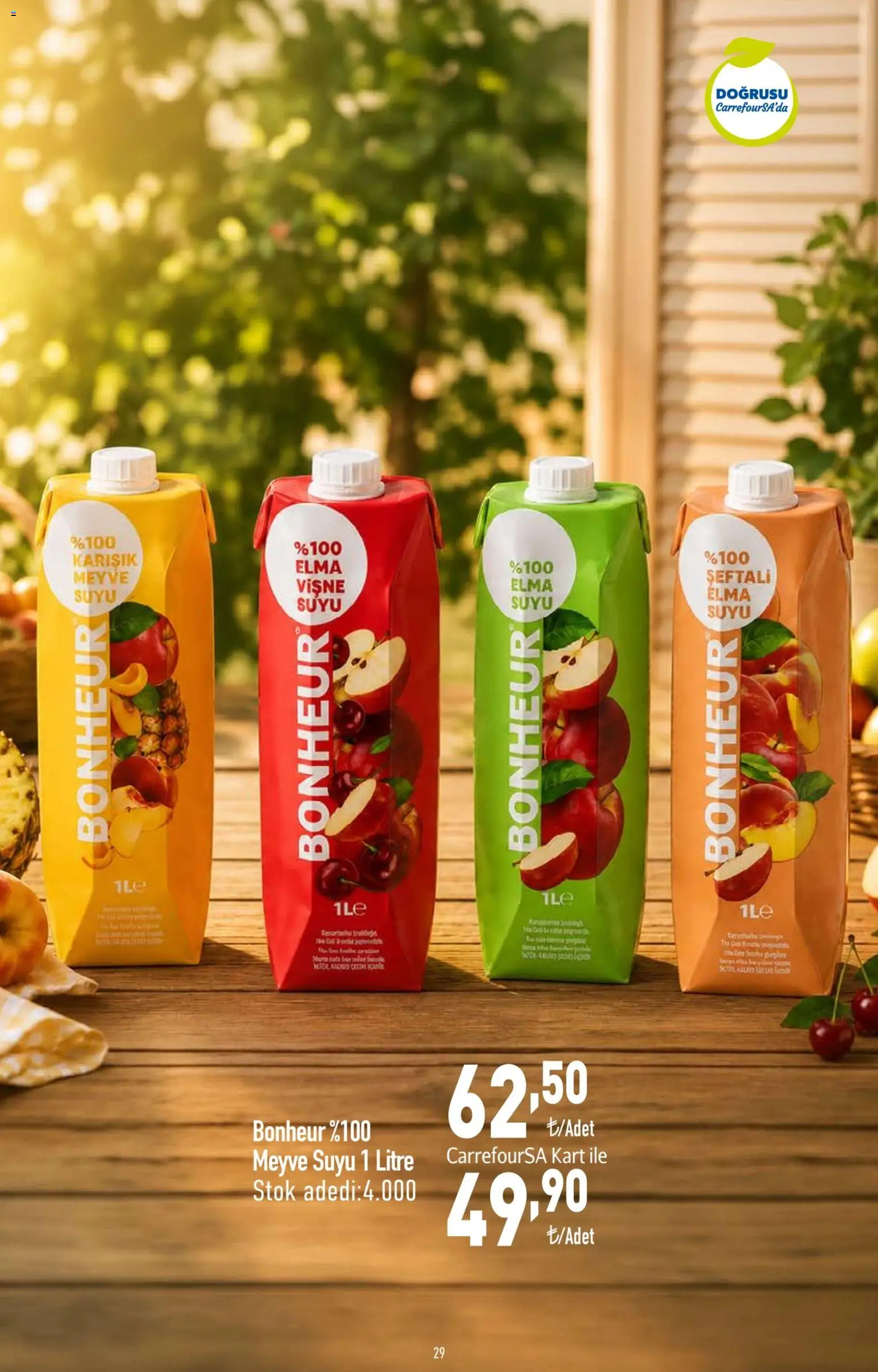 CarrefourSA Katalog - 09 Temmuz 2026 tarihinden itibaren geçerlidir | Sayfa: 29 | Ürünler: Meyve suyu, Elma, Meyve, Şeftali