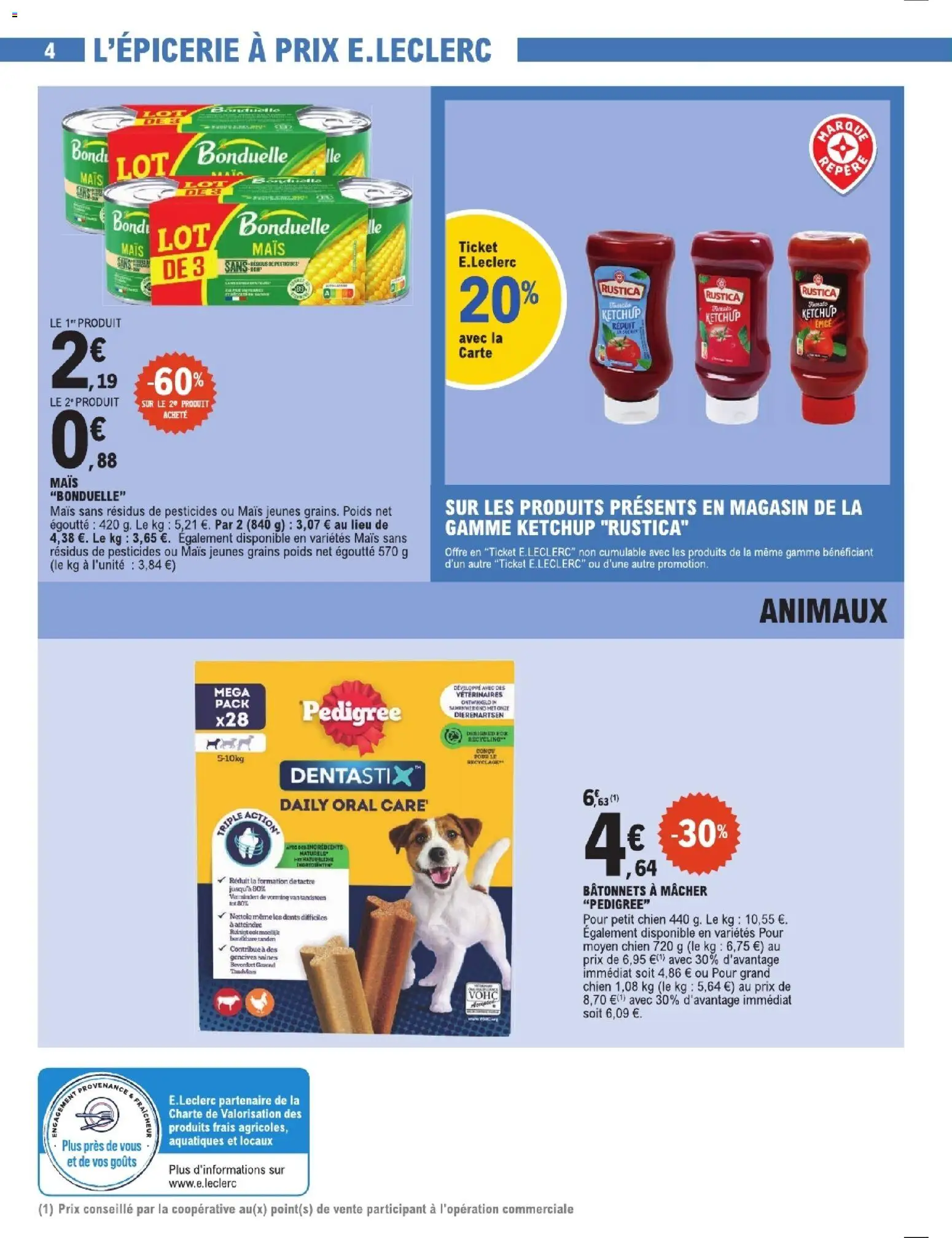 {H1} | Page: 4 | Produits: Poids, Mais, Ketchup