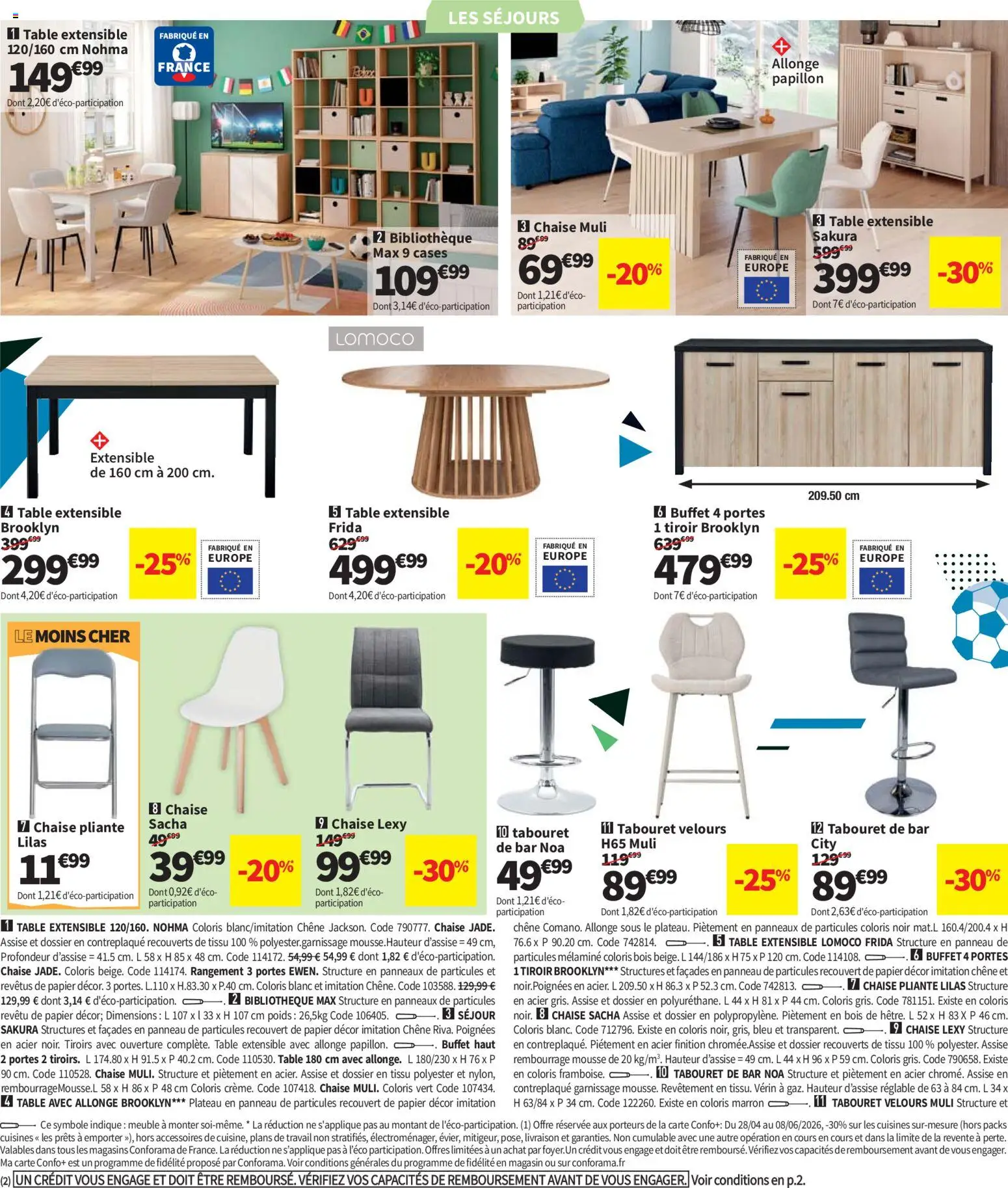 {H1} | Page: 16 | Produits: Plateau, Table extensible, Poignées, Tiroirs