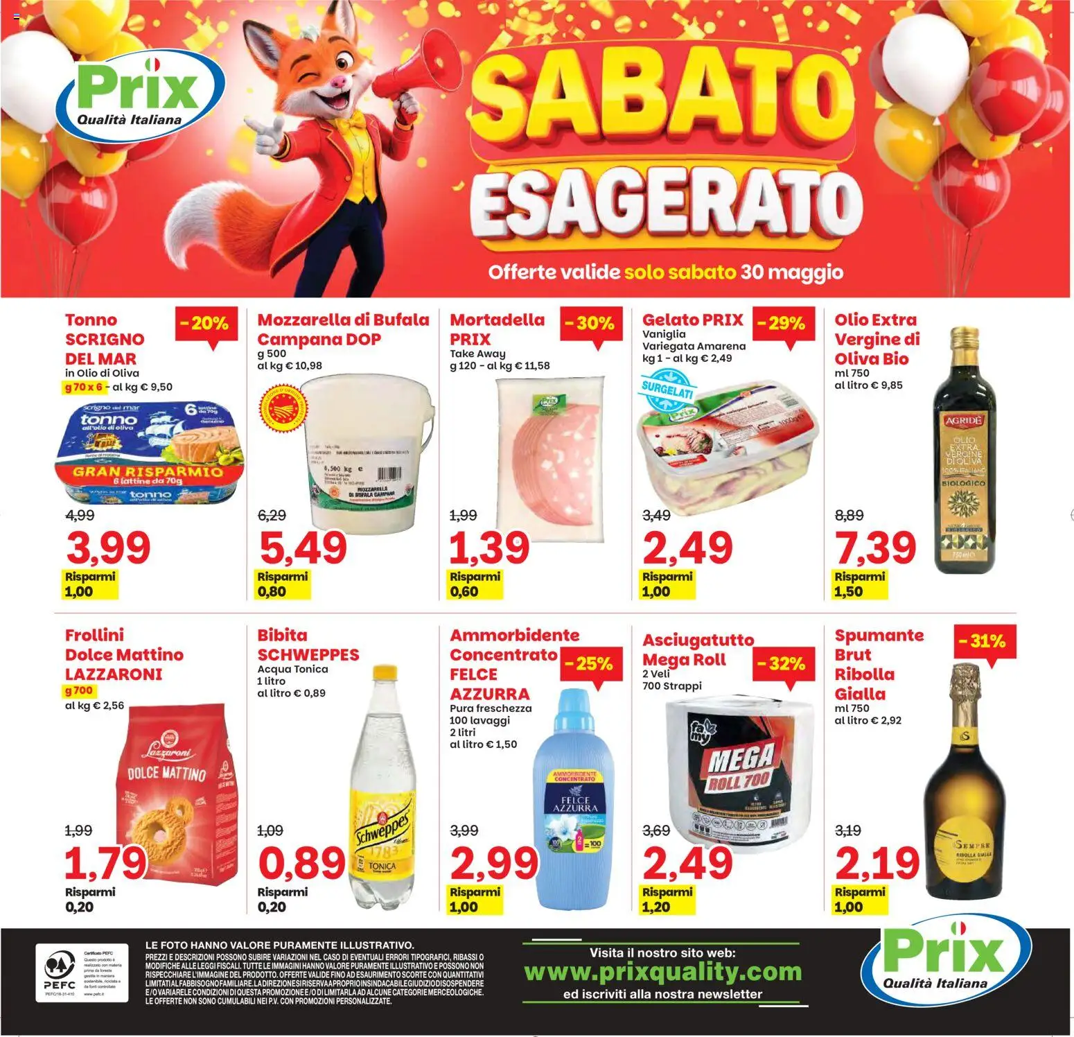 Volantino Prix del 26.05.2026 | Pagina: 24 | Prodotti: Ammorbidente, Spumante, Asciugatutto, Olio di Oliva