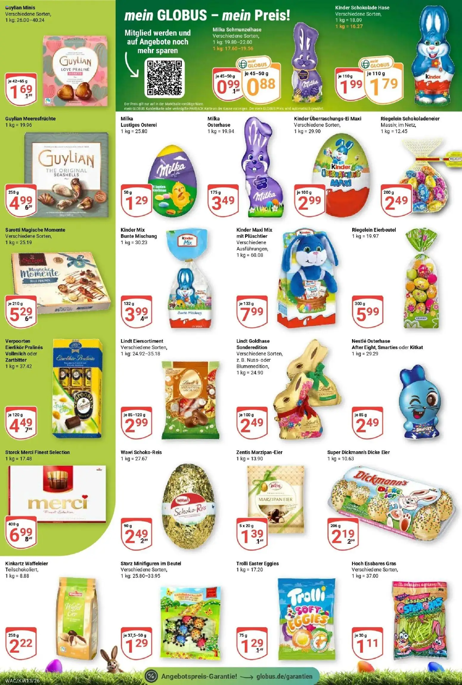Globus prospekt Markkleeberg	 – gültig ab 23.03.2026 | Seite: 5 | Produkte: Kinder schokolade, Merci, Meeresfrüchte, Lindt