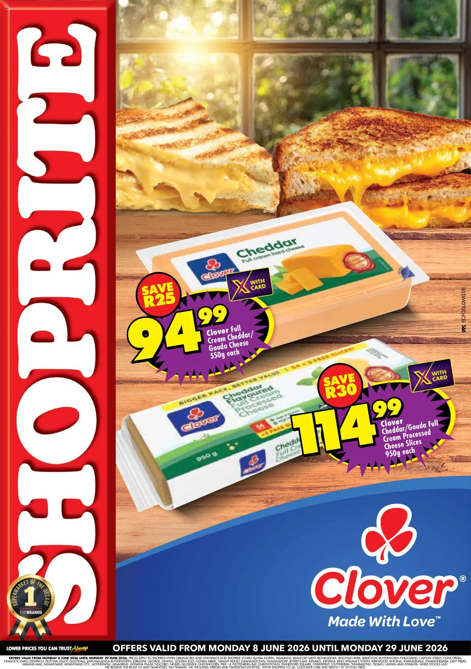 New Shoprite catalogue – valid from 08.06.2026 | Page: 1 | Products: Cheese, Cream
