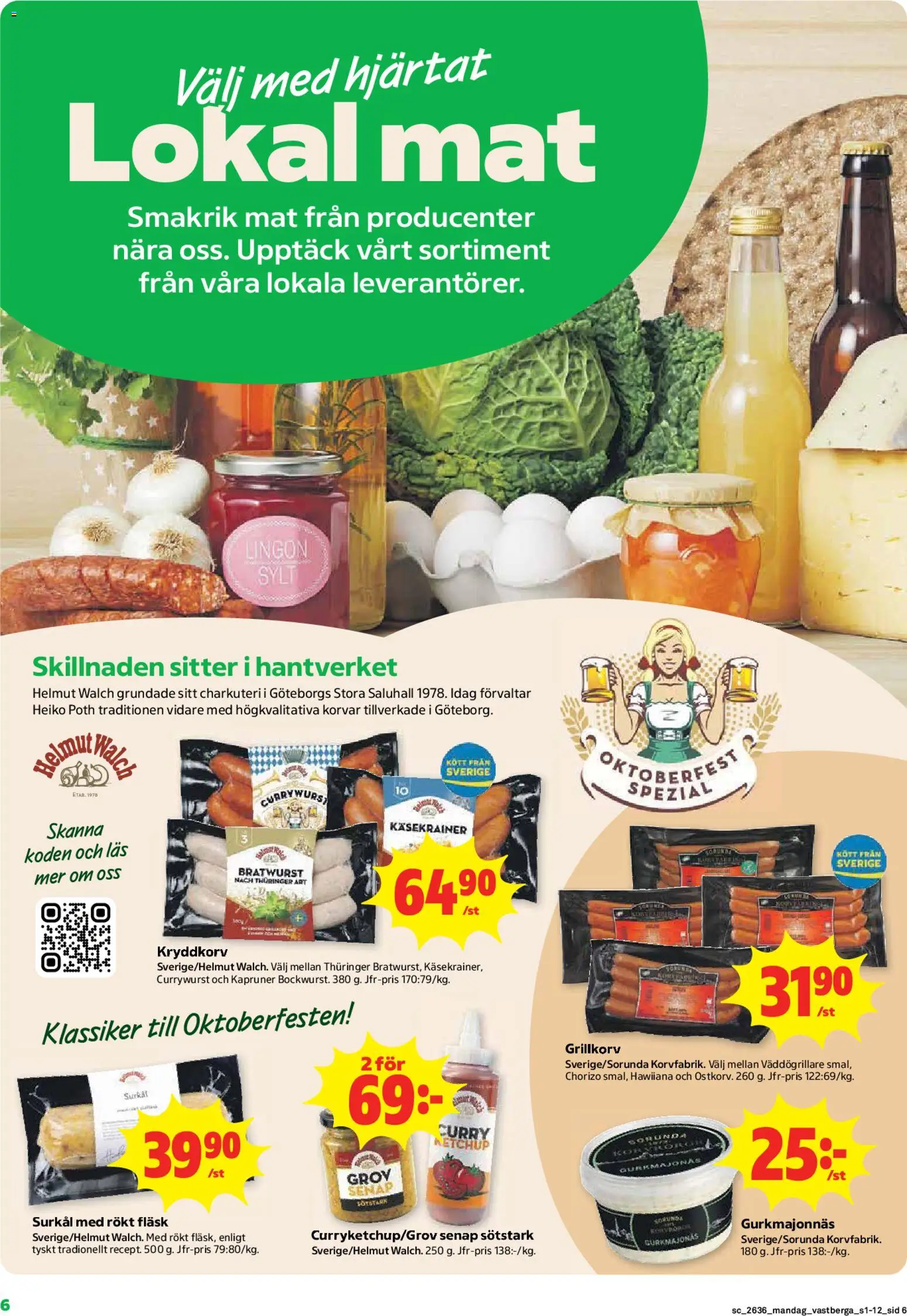Coop Forum reklamblad aktuell från 31/08/2026 | Sida: 6 | Produkter: Sylt, Senap, Grillkorv, Kött