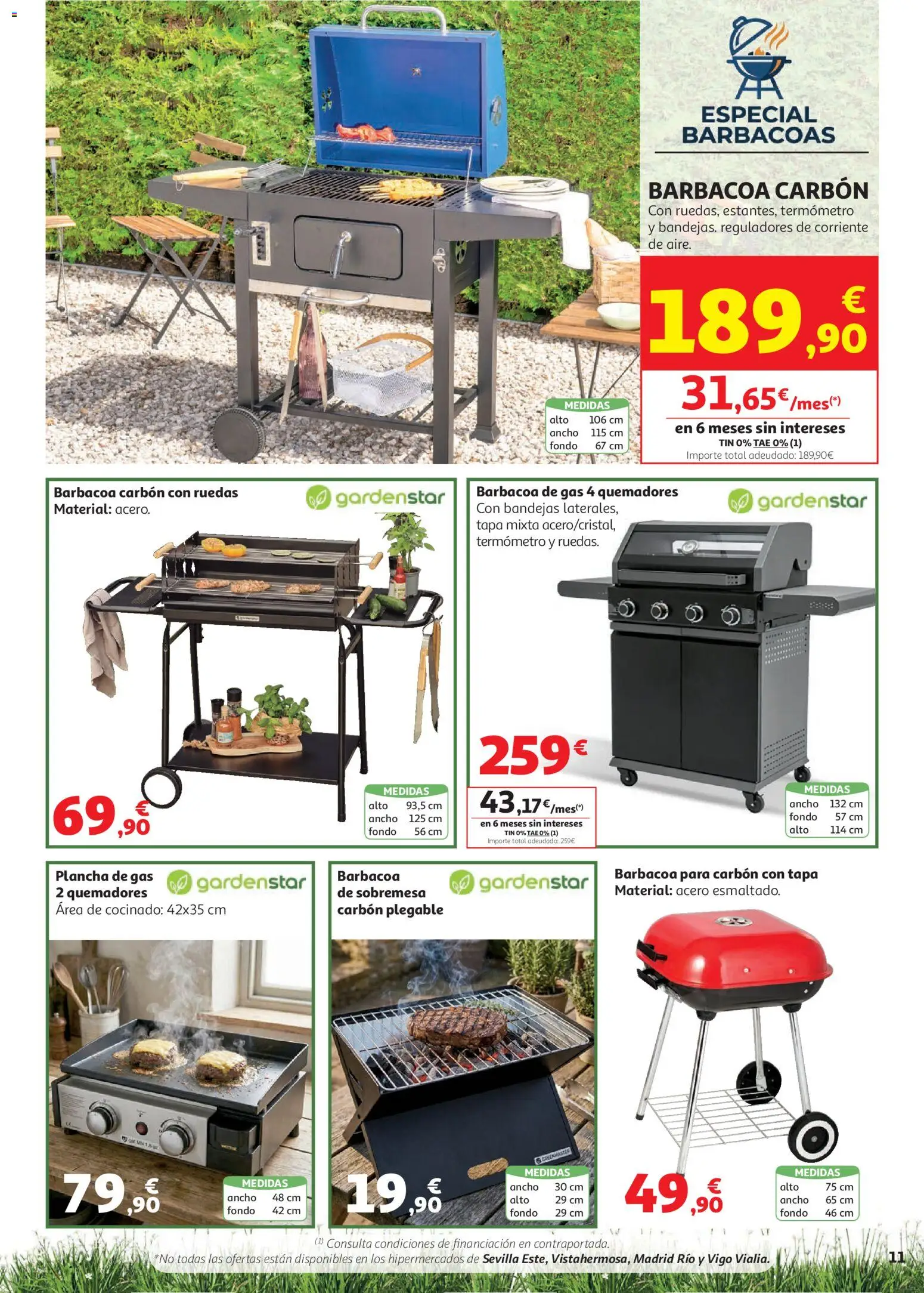Alcampo Aire Libre │ válido desde el 05.05.2026 | Página: 11 | Productos: Barbacoa, Plancha, Termómetro