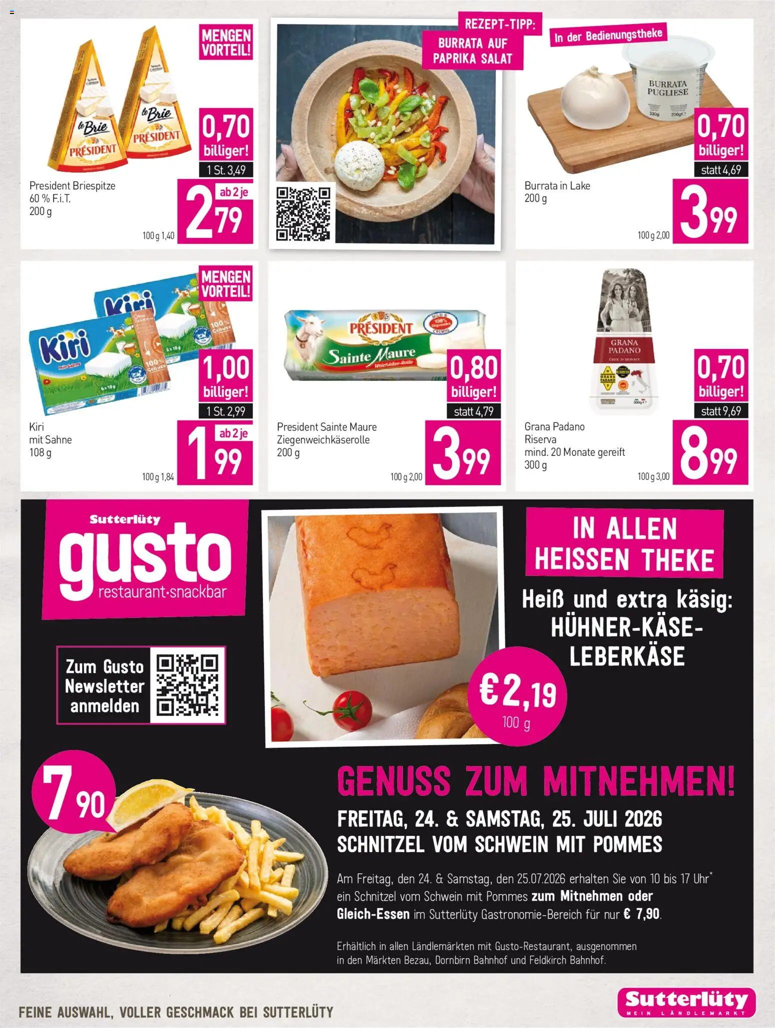 Sutterlüty Flugblatt gültig ab 23.07.2026 | Seite: 5 | Produkte: Sahne, Salat