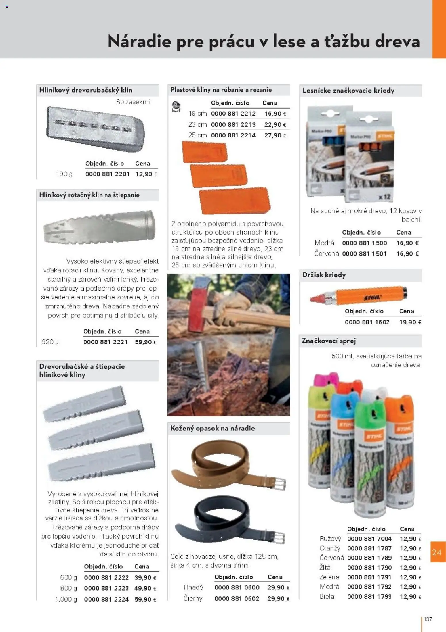 Nové STIHL akcie – leták je platný od 19.08.2026 | Strana: 137 | Produkty: Náradie, Opasok