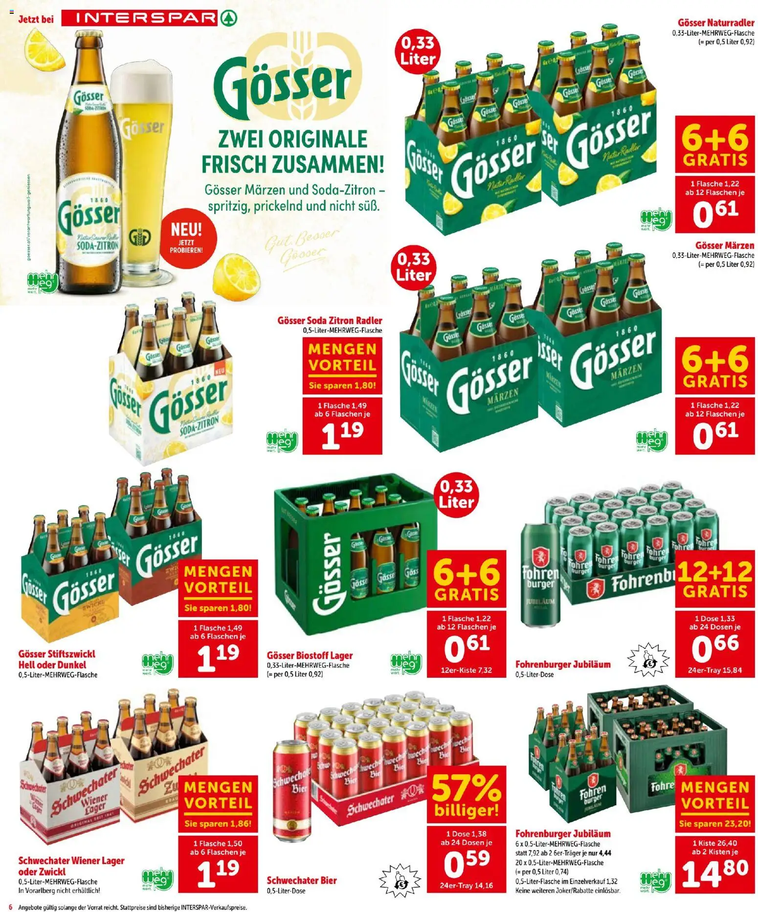 Interspar - Flugblatt gültig ab 23.07.2026 | Seite: 6 | Produkte: Bier