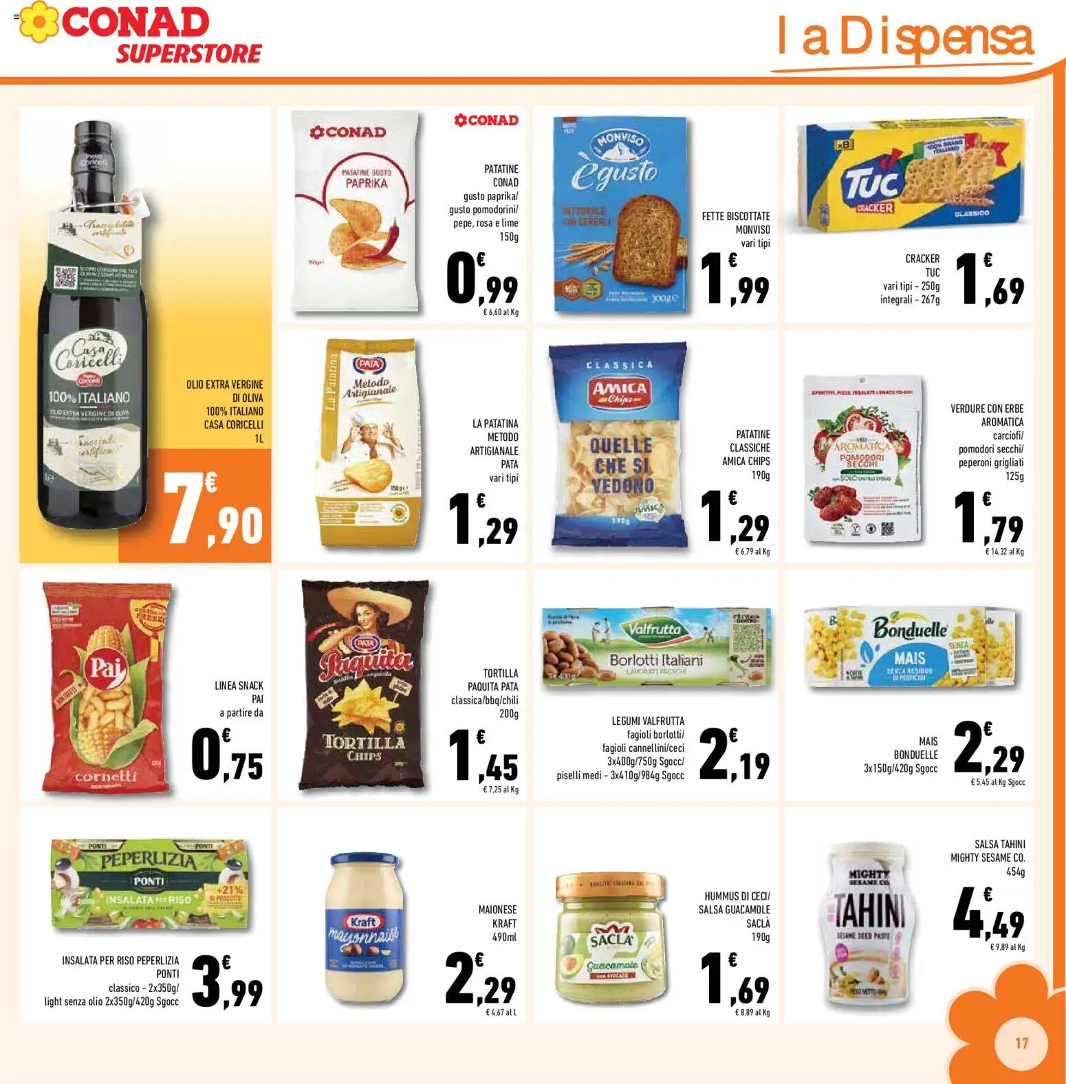 Volantino Conad del 01/07/2026 | Pagina: 17 | Prodotti: Legumi, Crackers, Piselli, Pomodori secchi