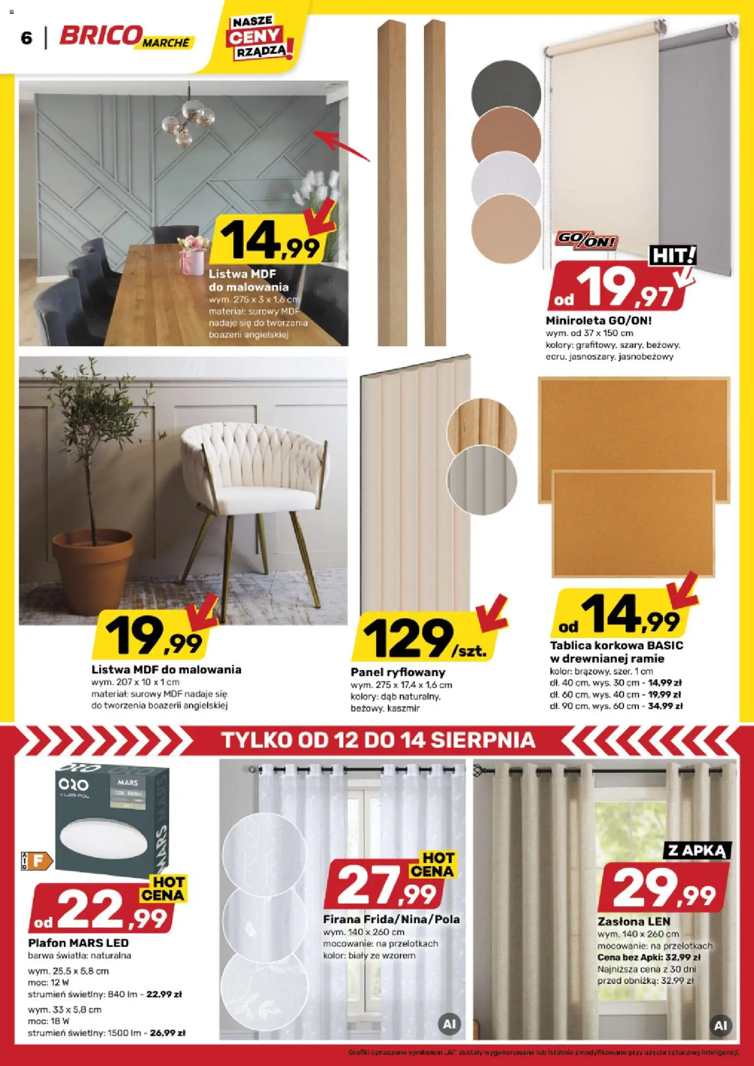 Brico Marché gazetka od 12.08.2026 | Strona: 6 | Produkty: Tablica korkowa