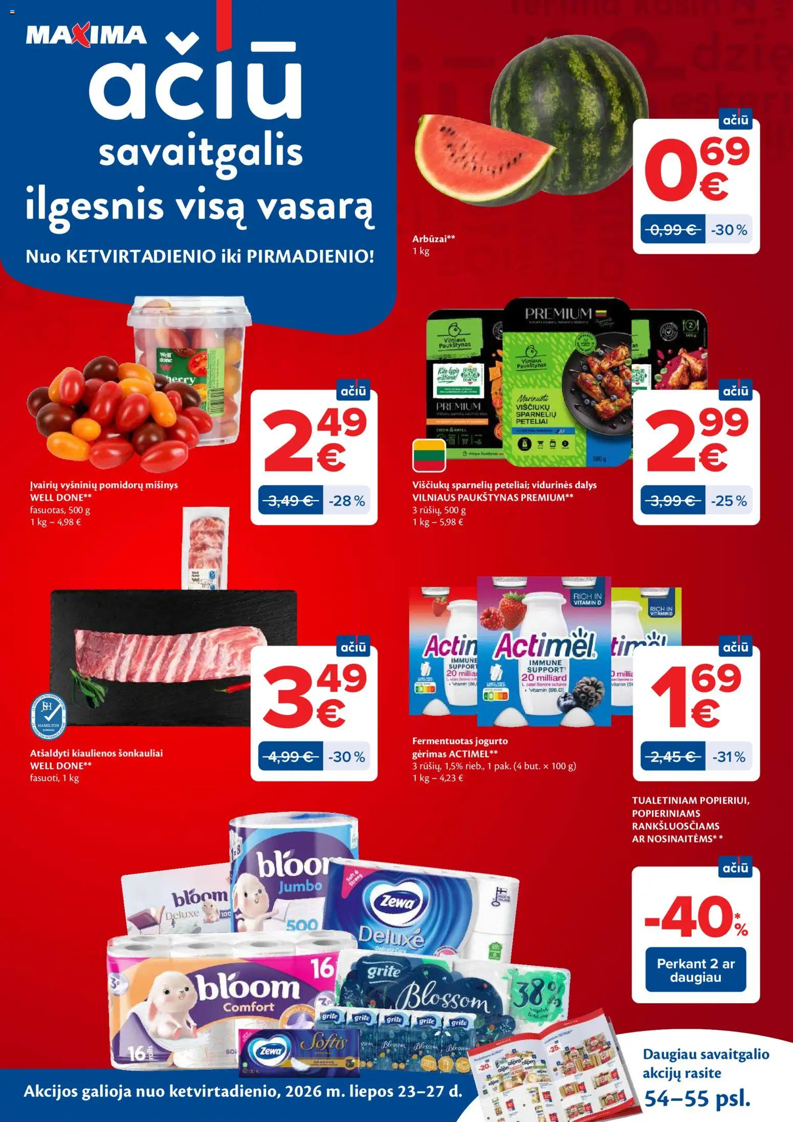 MAXIMA akcijos nuo 2026.07.21 | Puslapis: 56 | Prekių: Kiaulienos, Viščiukų