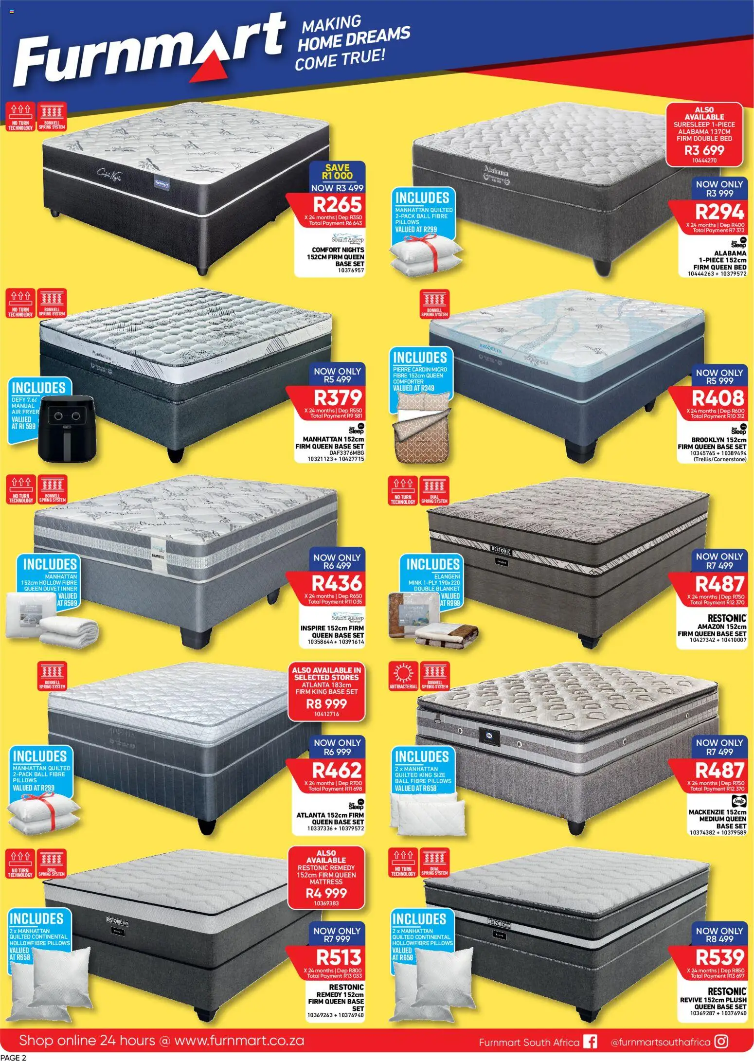 New Furnmart catalogue – valid from 11.05.2026 | Page: 2 | Products: Duvet, Fryer, Mattress, Blanket