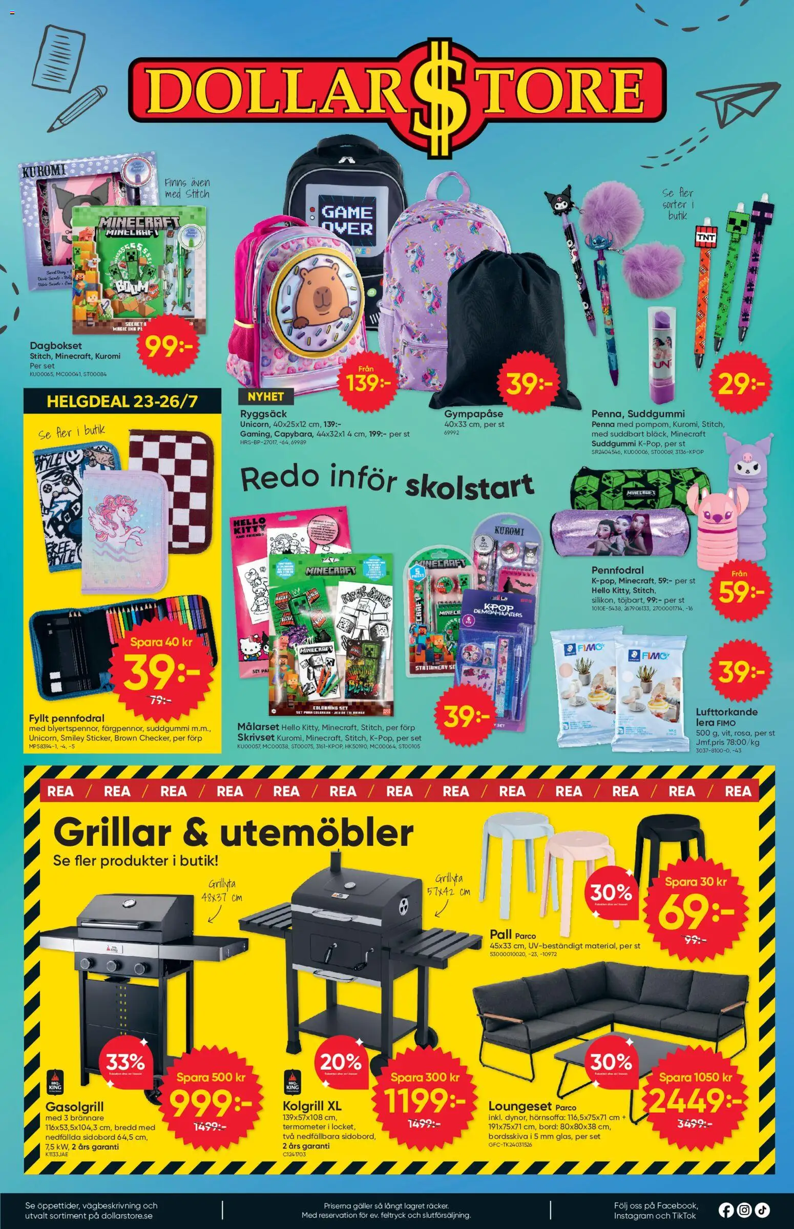 Dollar Store reklamblad aktuell från 20/07/2026 | Sida: 4 | Produkter: Termometer, Gasolgrill, Set, Penna