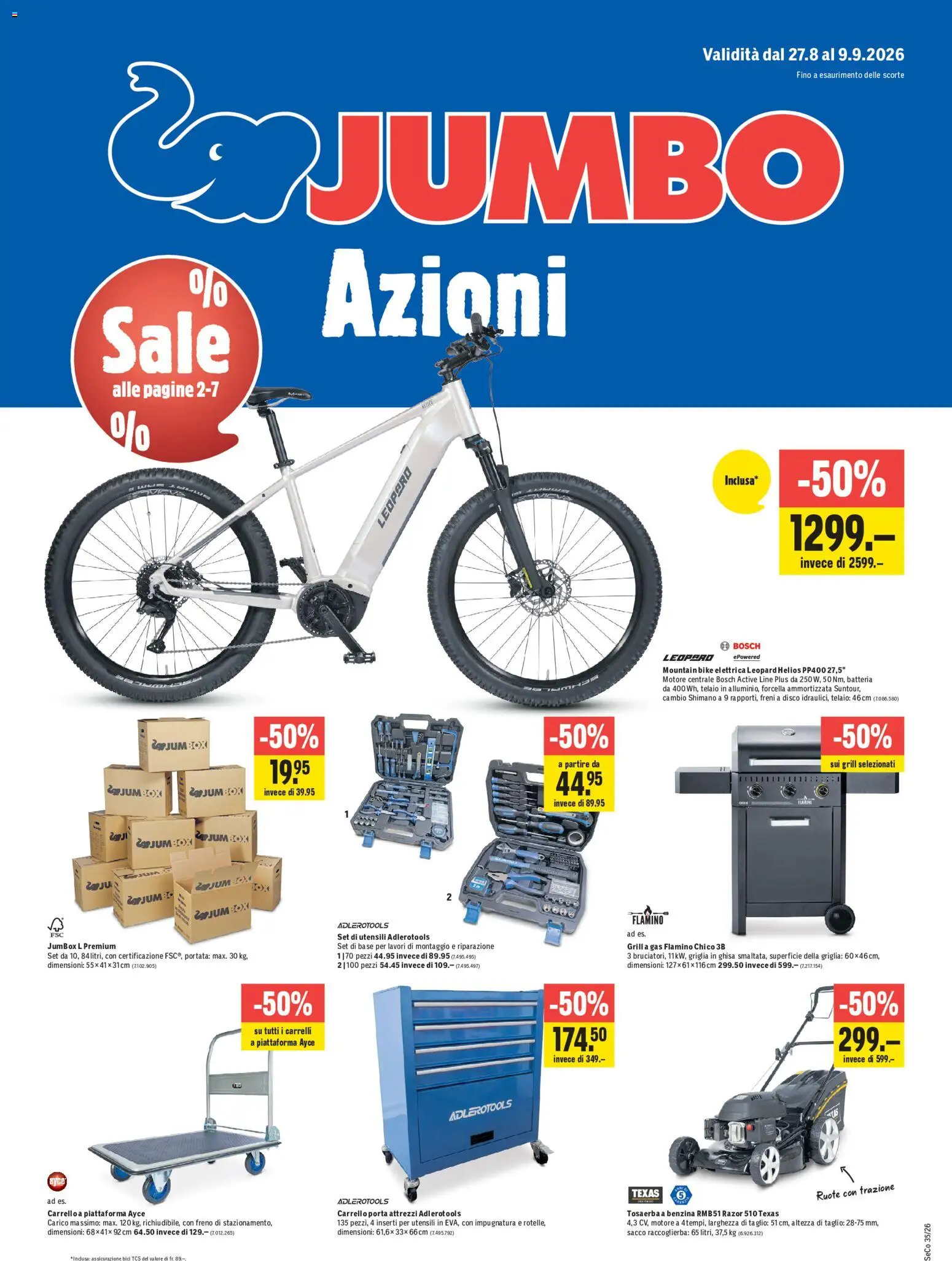Jumbo aktionen IT – gültig ab 27.08.2026 | Seite: 1 | Produkte: Grill, Bosch