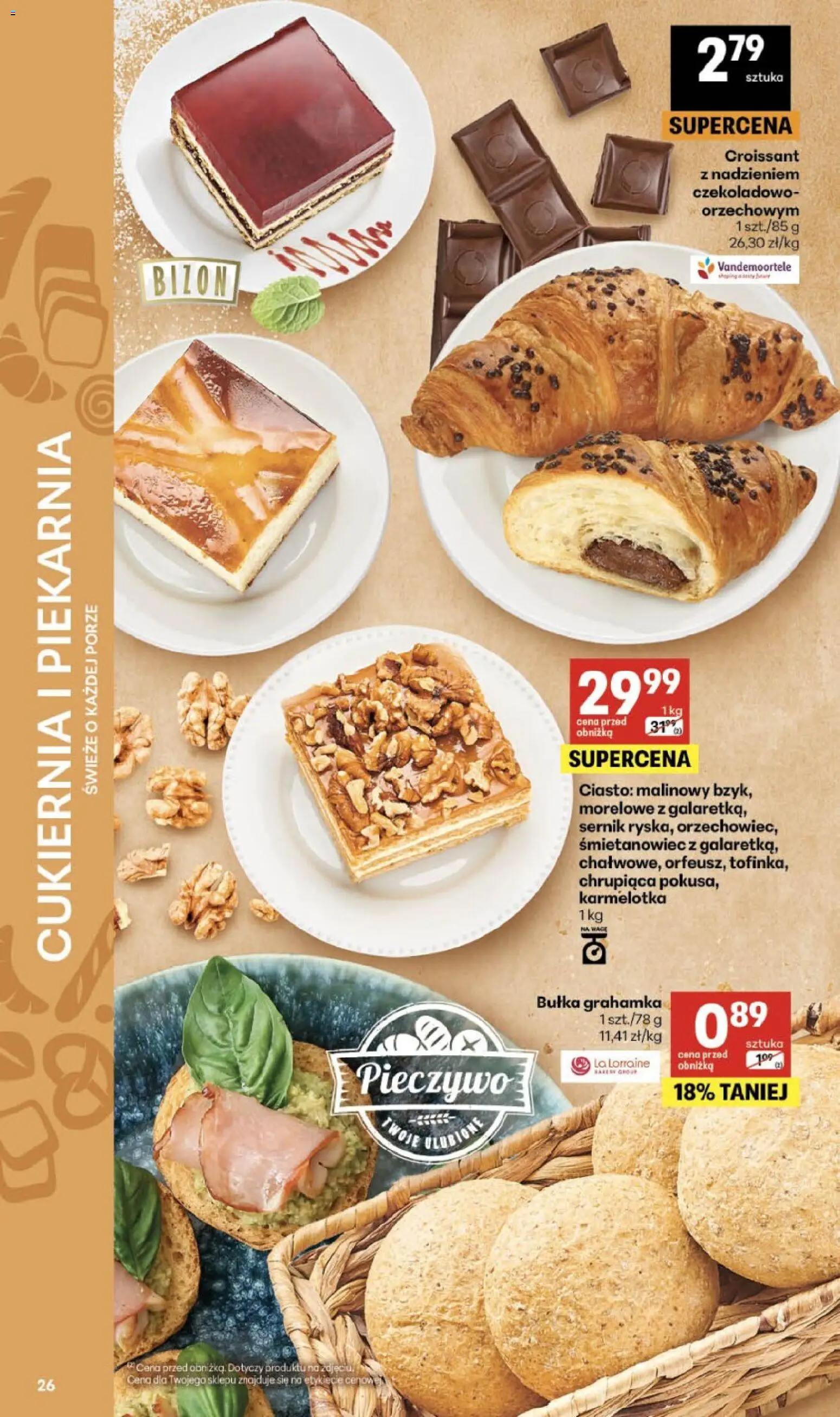 Delikatesy Centrum gazetka od 09.07.2026 | Strona: 26 | Produkty: Pieczywo, Ciasto, Piekarnia, Bułka