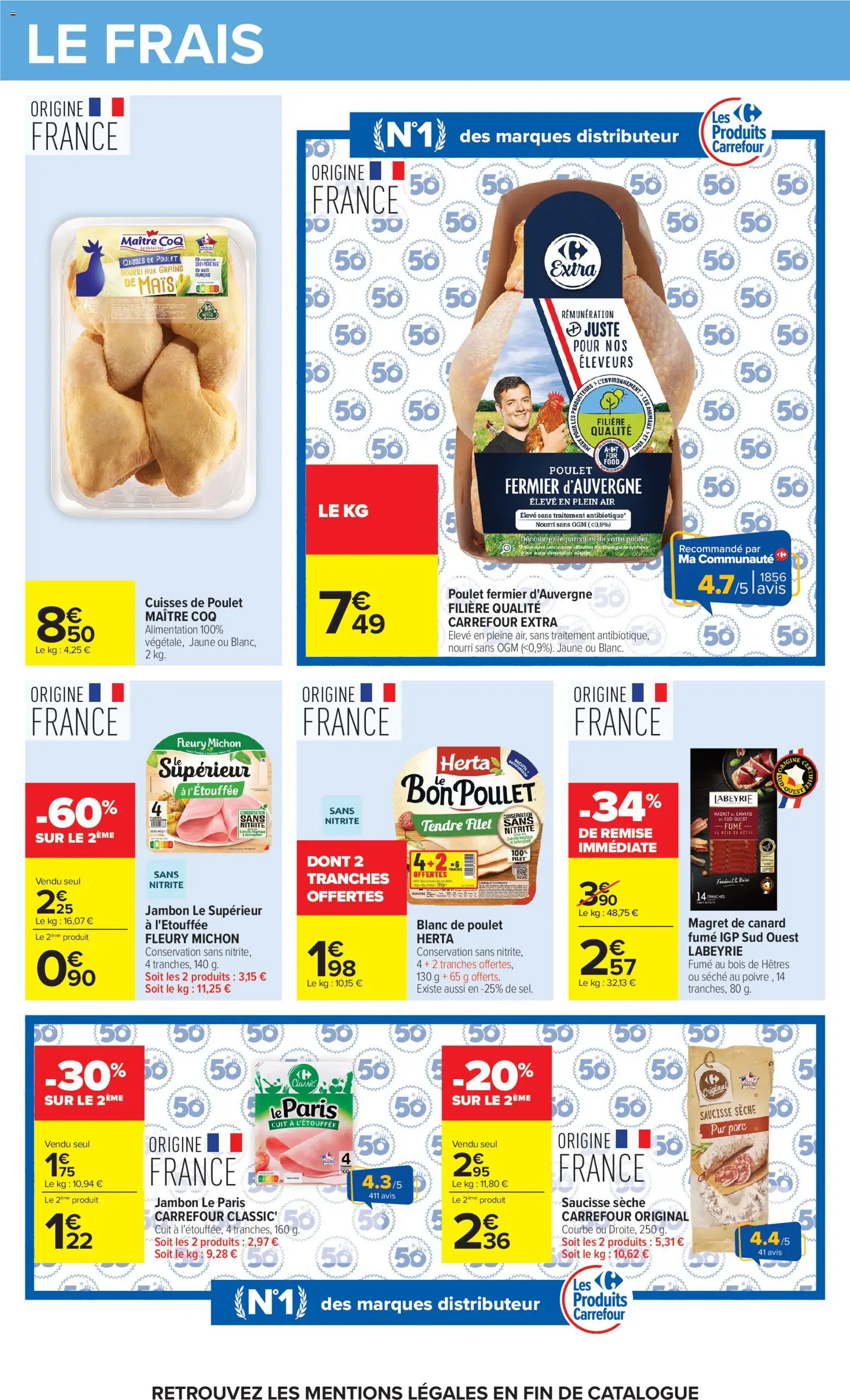 {H1} | Page: 38 | Produits: Base, Poulet, Saucisse, Coq