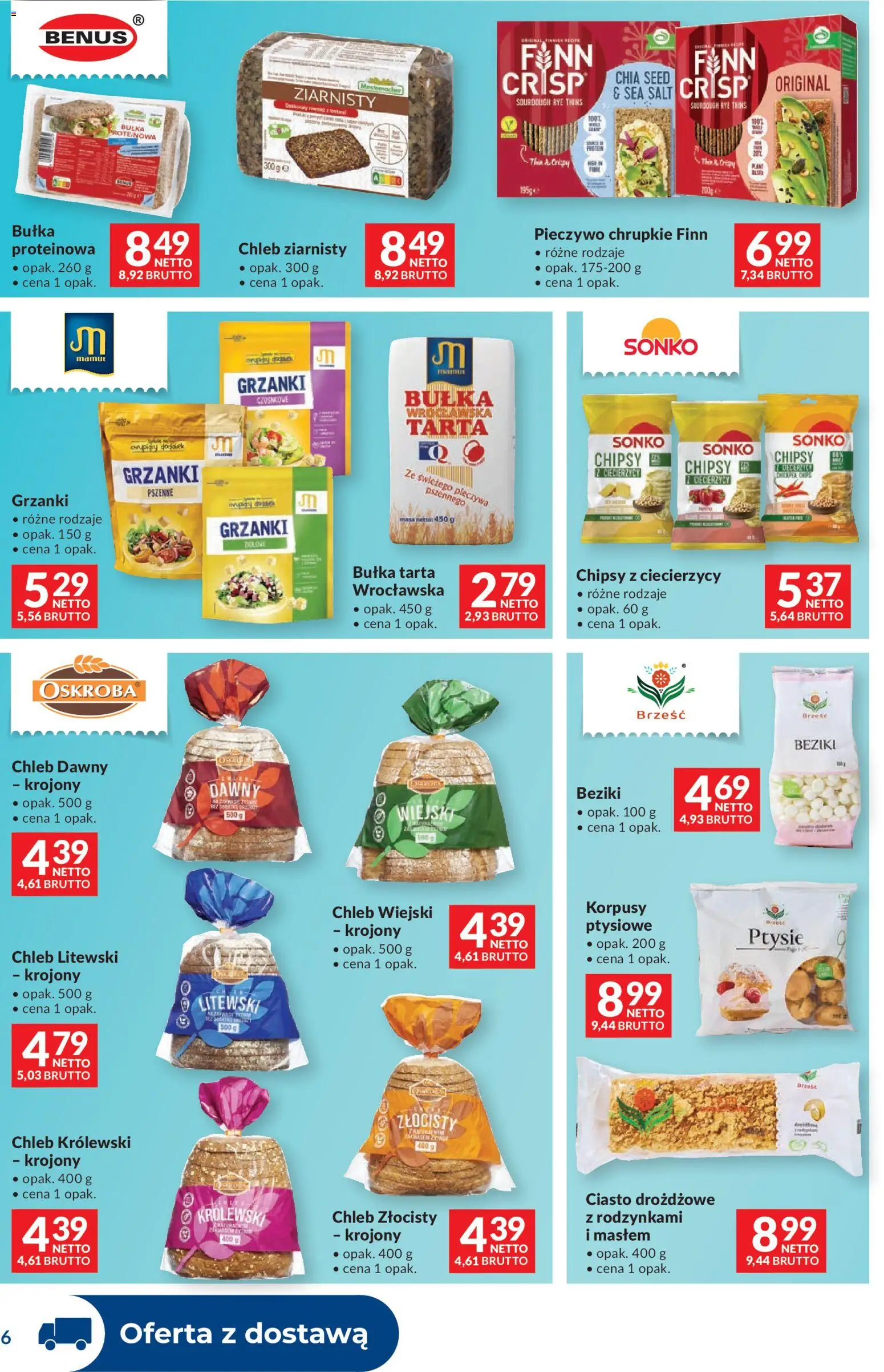 Makro gazetka - Dystrybucja do sklepów od 04.08.2026 | Strona: 6 | Produkty: Pieczywo, Pieczywo chrupkie, Ciasto, Bułka proteinowa