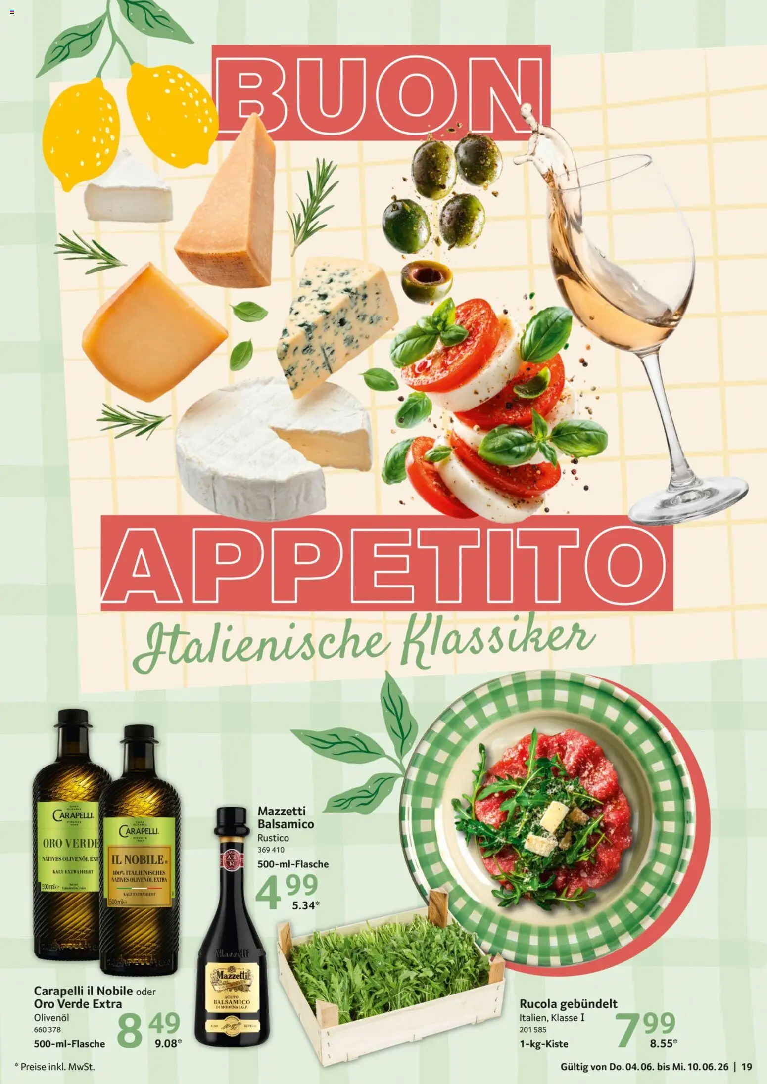 Selgros Prospekt – gültig ab 04.06.2026 | Seite: 19 | Produkte: Balsamico, Olivenol, Rucola