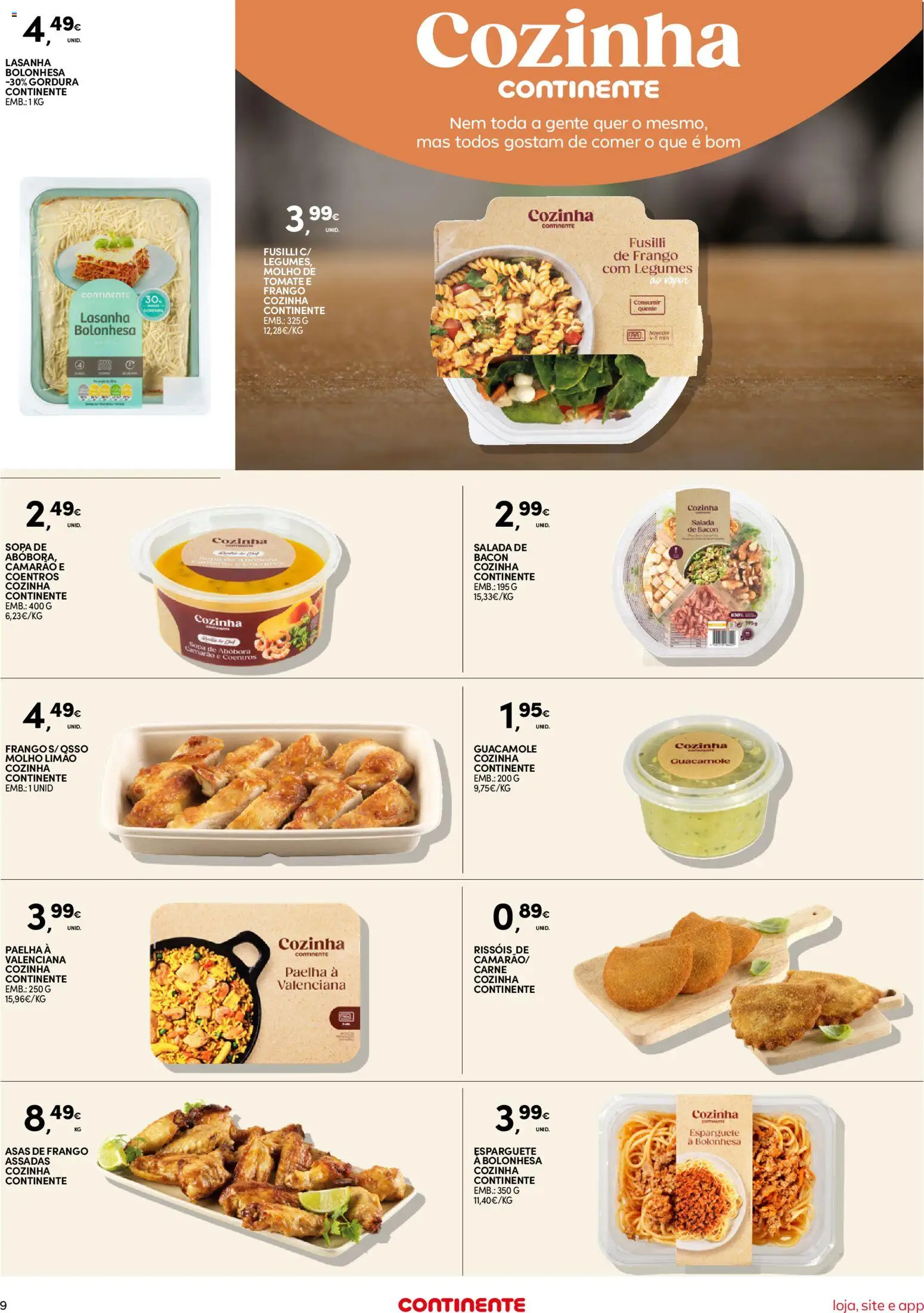 Continente folheto Bom Dia │ válido de 20/10/2026 | Página: 9 | Produtos: Asas de frango, Esparguete, Frango, Sopa