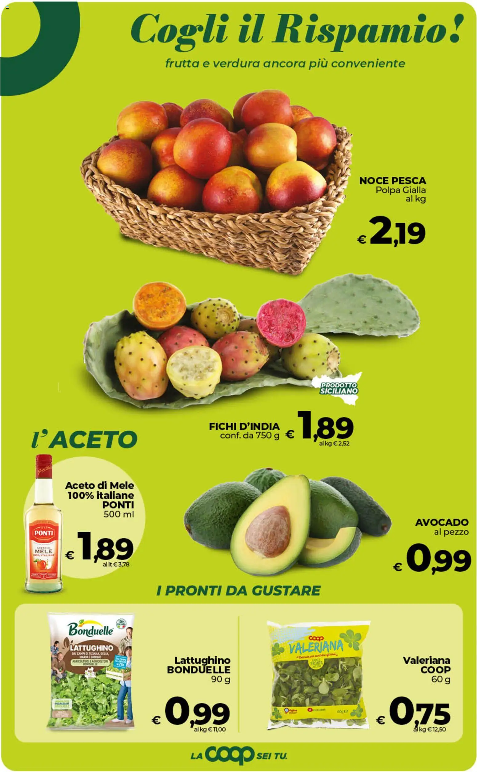 Volantino COOP del 21/08/2026 | Pagina: 17 | Prodotti: Aceto di mele, Avocado, Frutta, Aceto