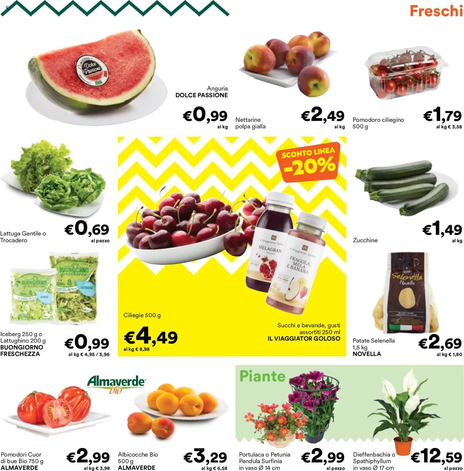 Volantino Unes del 03.06.2026 | Pagina: 19 | Prodotti: Patate, Pomodoro, Zucchine, Lattuga
