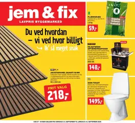 Jem & fix - Ugeavis - uge 37 gyldig fra 06/09/2026