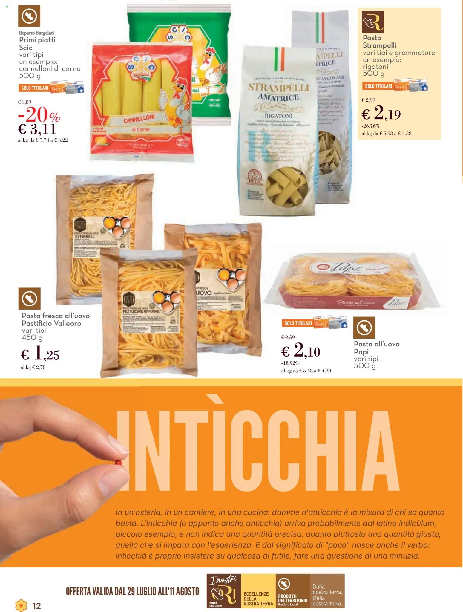 Volantino Conad del 29/07/2026 | Pagina: 12 | Prodotti: Pasta, Terra