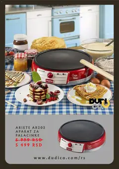 Dudi co. katalog - pregled Dudi co. kataloga - važi od 03.08.2026 | Strana: 5 | Proizvode: Aparat za palačinke, Palačinke