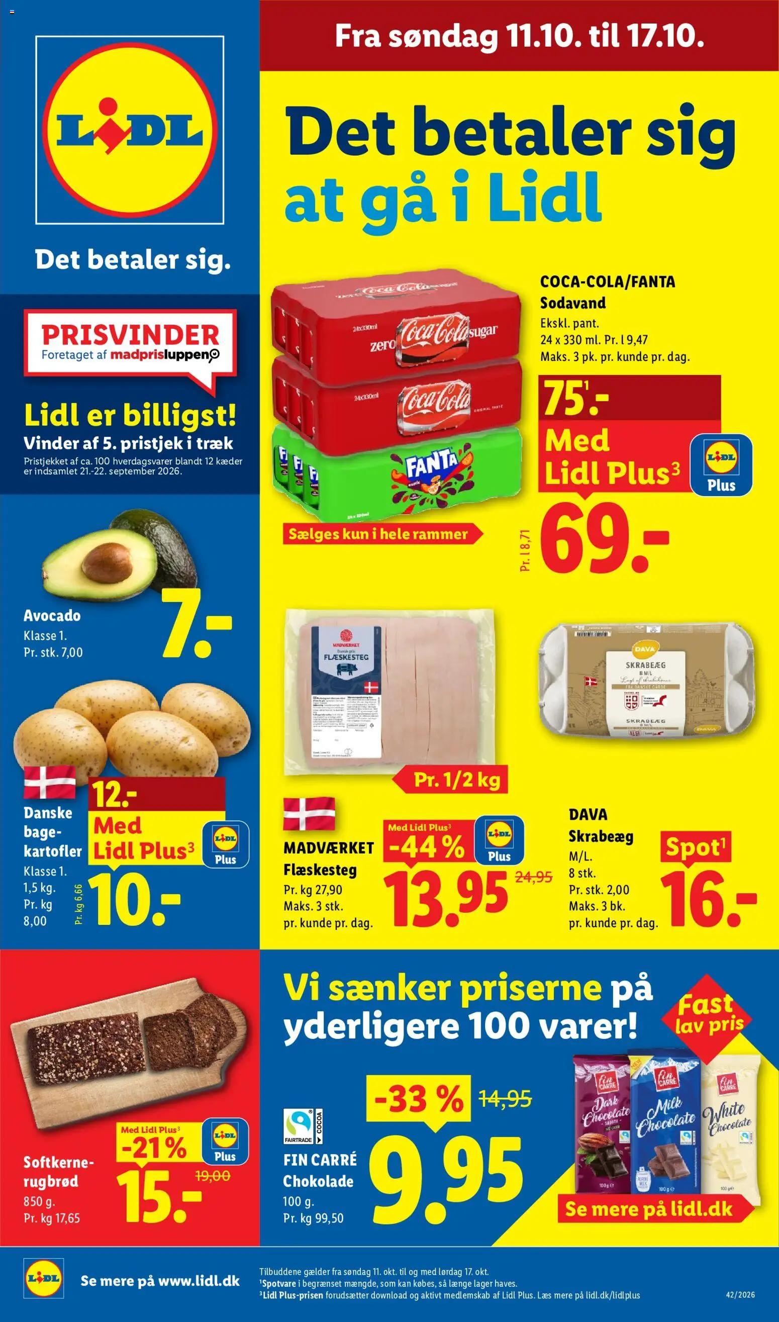 Lidl tilbudsavis – gyldig fra 11/10/2026 | Side: 1 | Produkter: Rammer, Fanta, Flæskesteg, Rugbrød